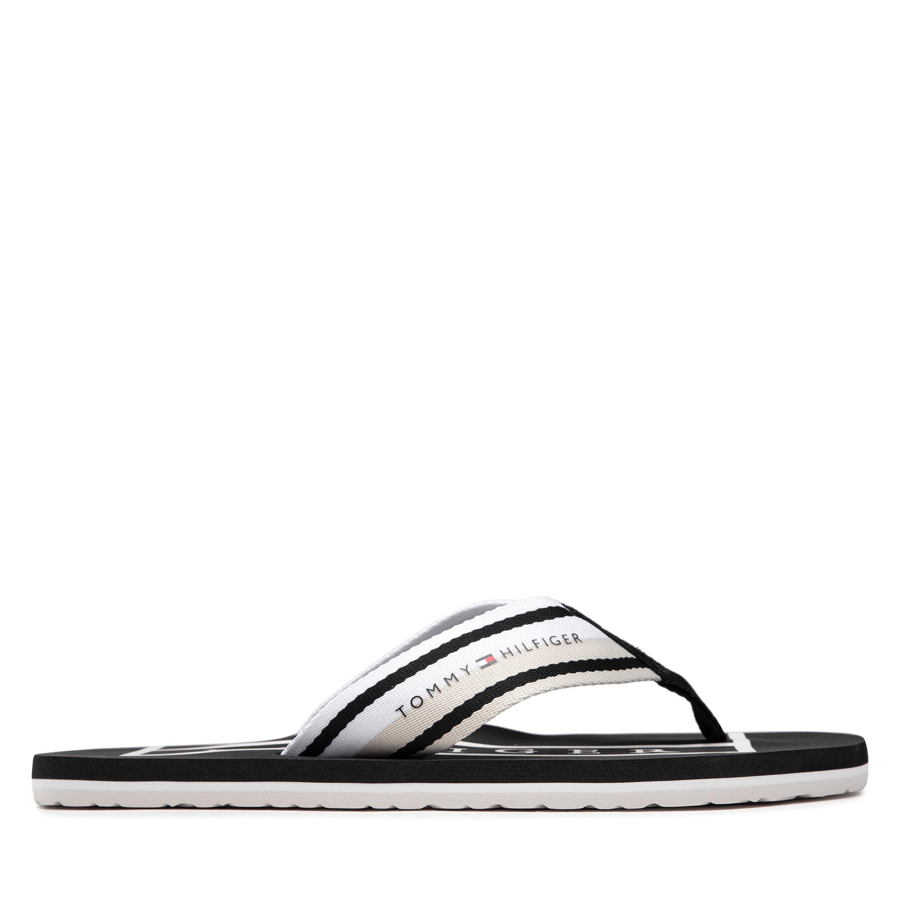 Tommy Hilfiger Джапанки Strips Hilfiger Beach Sandal FM0FM04066 Бежов - Pepit.bg