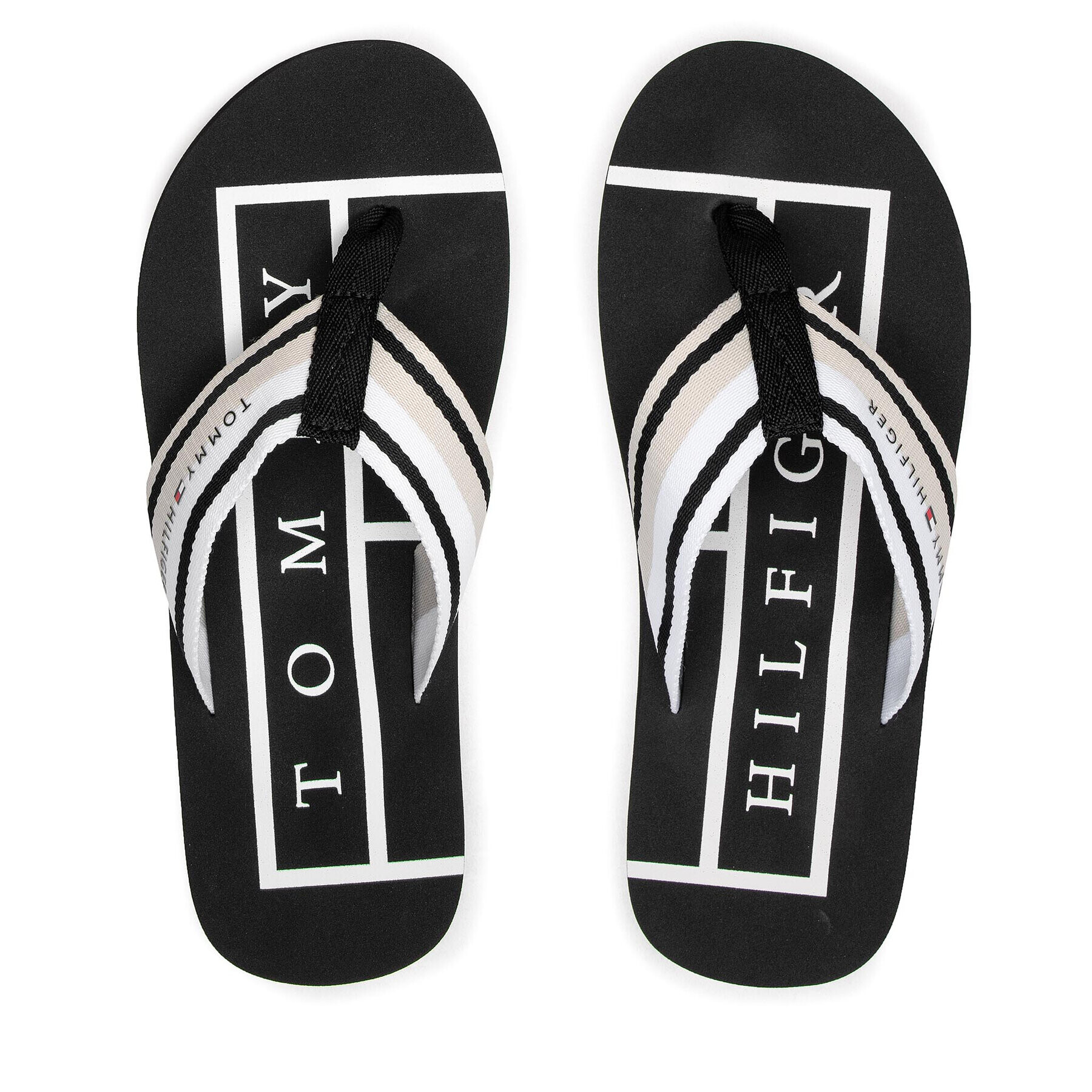 Tommy Hilfiger Джапанки Strips Hilfiger Beach Sandal FM0FM04066 Бежов - Pepit.bg