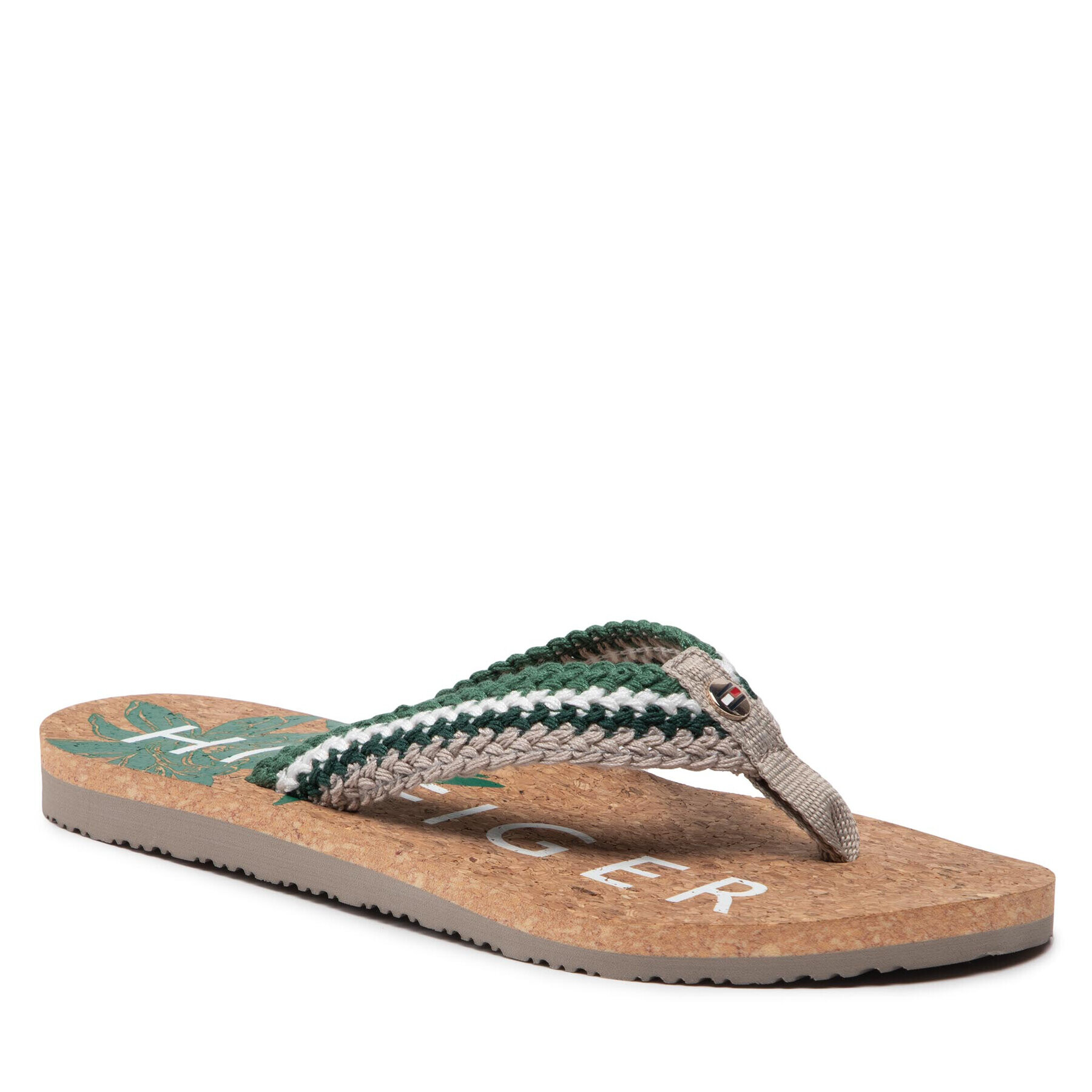 Tommy Hilfiger Джапанки Th Cork Footbed Beach Sandal FW0FW06425 Цветен - Pepit.bg