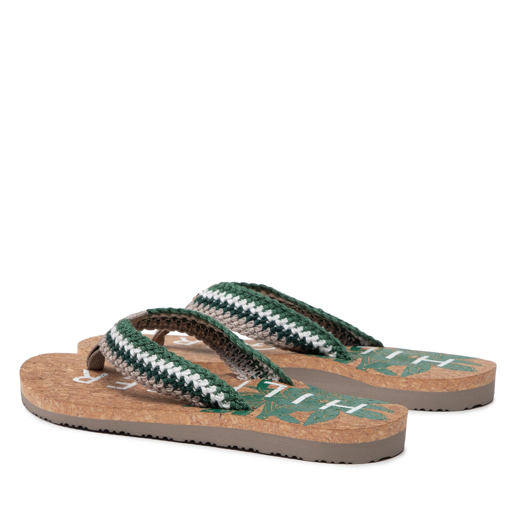 Tommy Hilfiger Джапанки Th Cork Footbed Beach Sandal FW0FW06425 Цветен - Pepit.bg