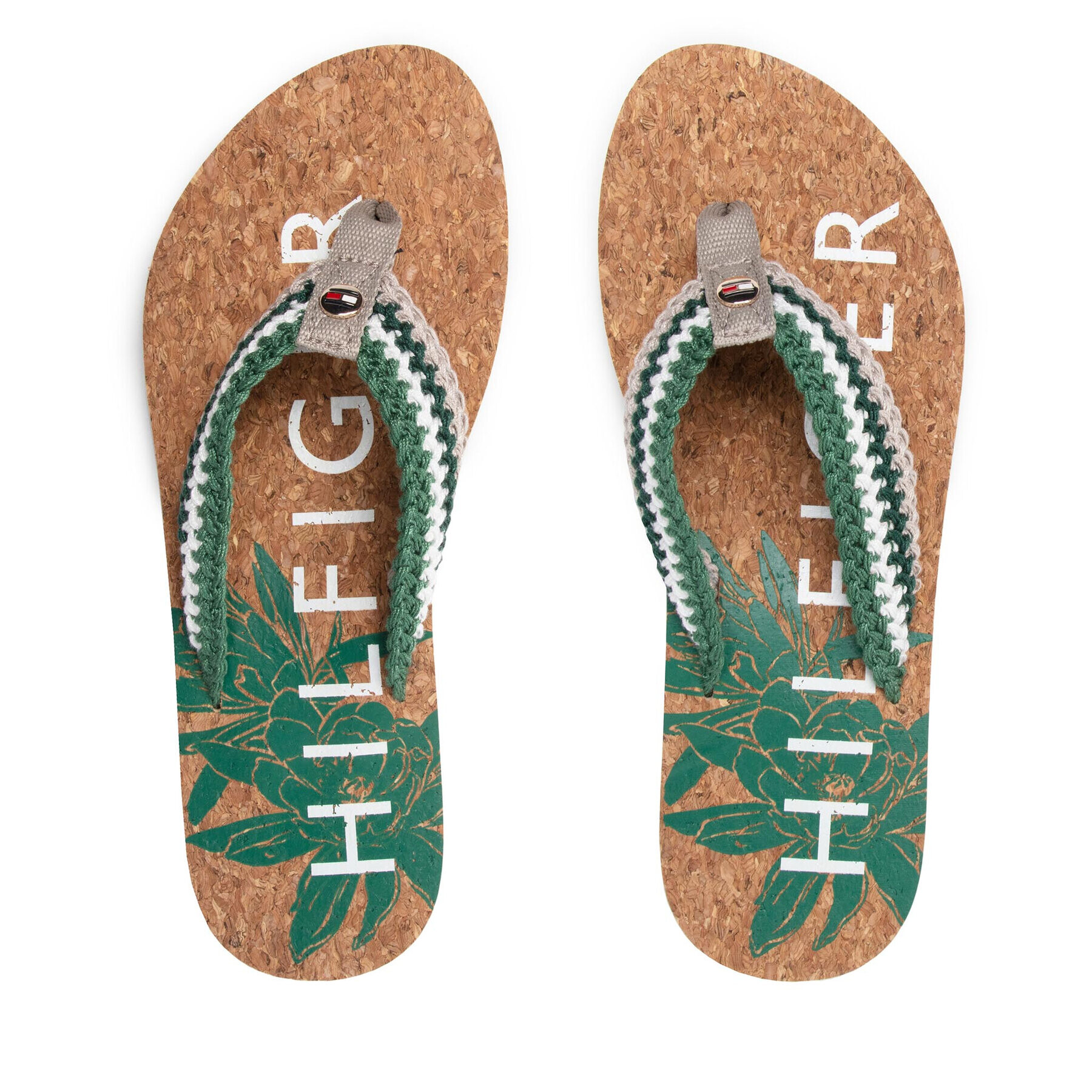 Tommy Hilfiger Джапанки Th Cork Footbed Beach Sandal FW0FW06425 Цветен - Pepit.bg