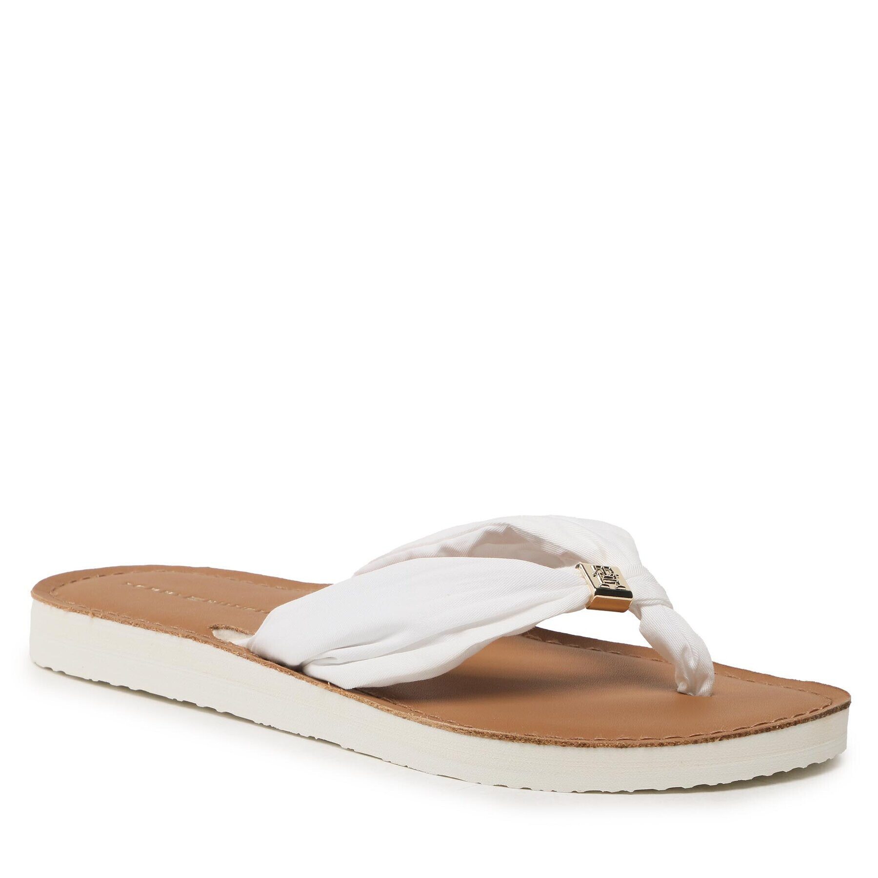 Tommy Hilfiger Джапанки Th Elevated Beach Sandal FW0FW06985 Бял - Pepit.bg