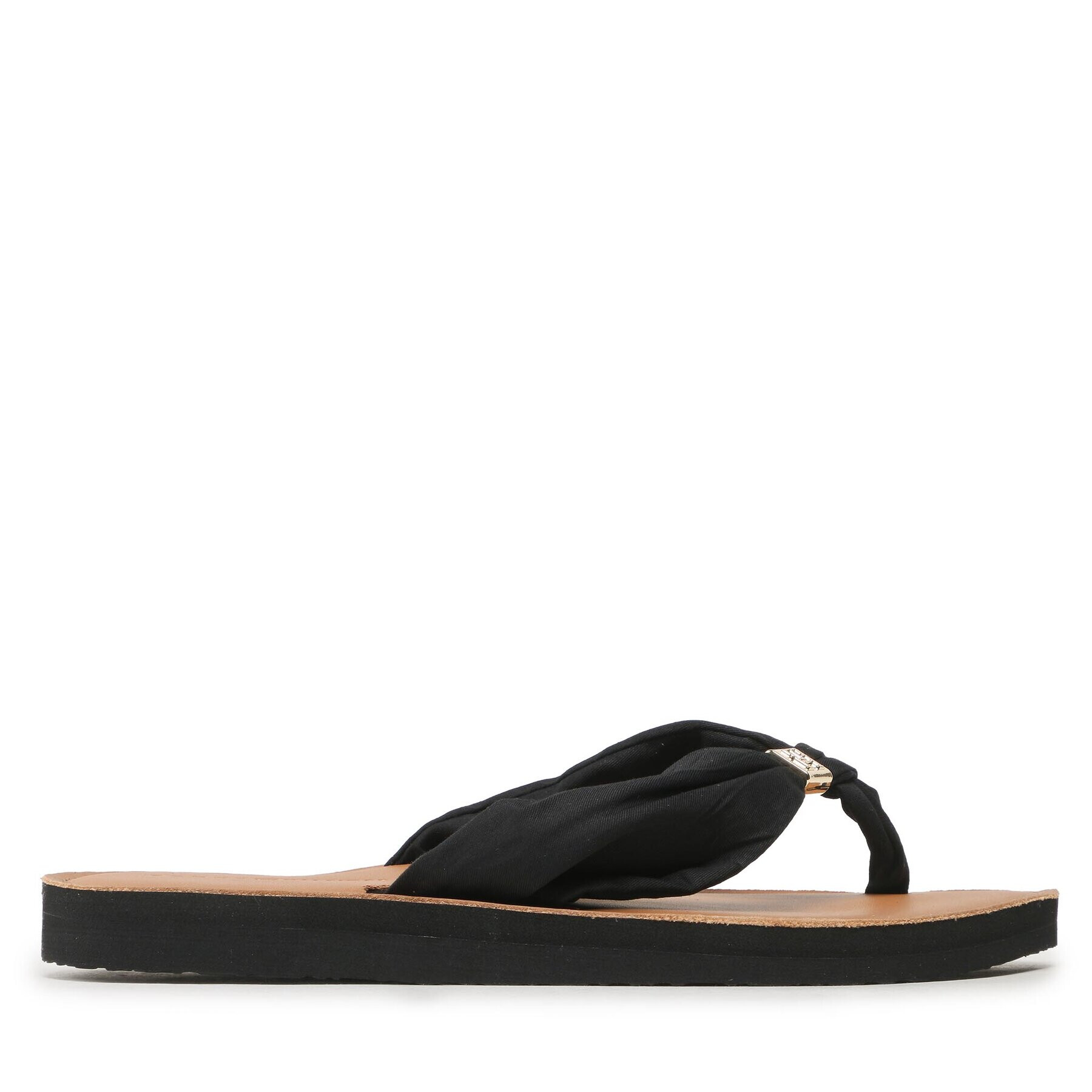 Tommy Hilfiger Джапанки Th Elevated Beach Sandal FW0FW06985 Черен - Pepit.bg