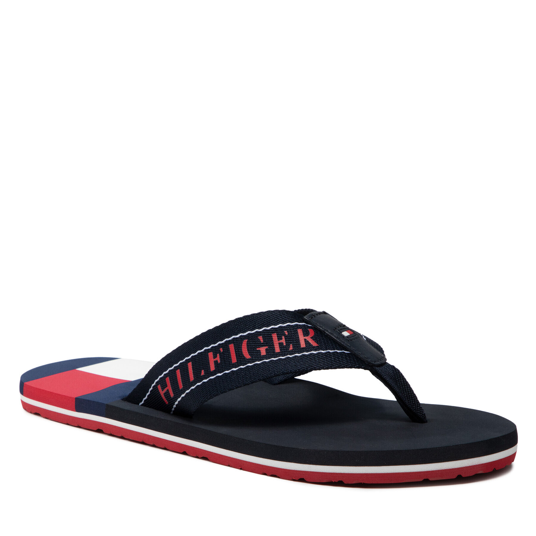 Tommy Hilfiger Джапанки Th Flag Mens Beach Sandal FM0FM03919 Тъмносин - Pepit.bg