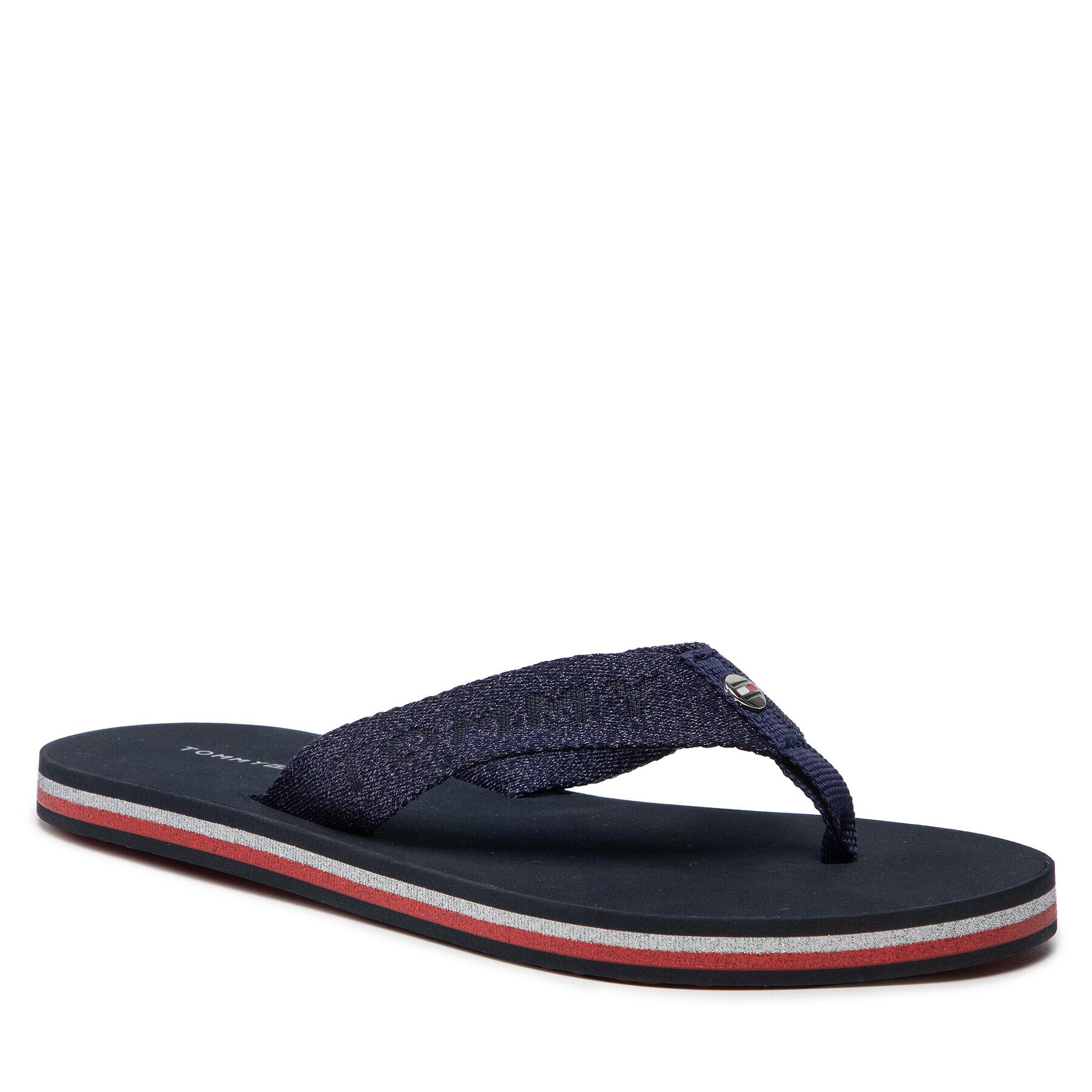 Tommy Hilfiger Джапанки Th Glitter Wrab Beach Sandal FW0FW06423 Тъмносин - Pepit.bg