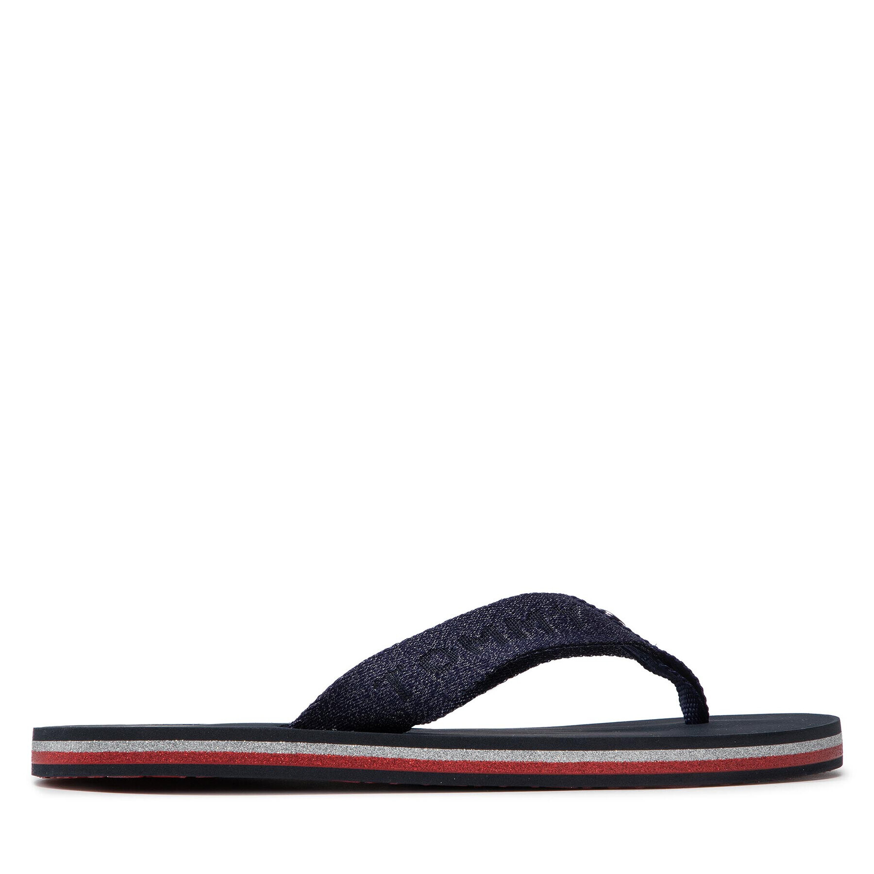 Tommy Hilfiger Джапанки Th Glitter Wrab Beach Sandal FW0FW06423 Тъмносин - Pepit.bg