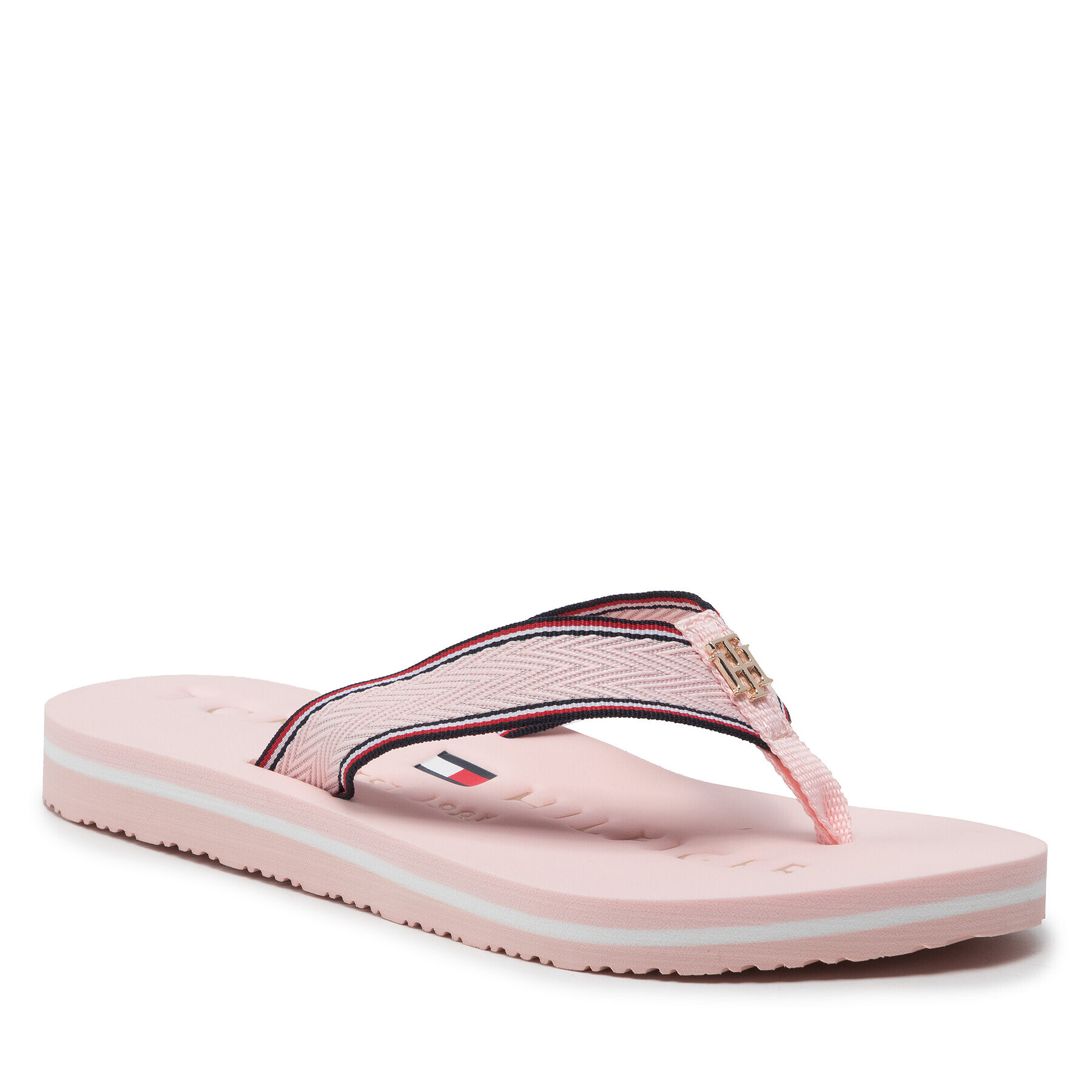 Tommy Hilfiger Джапанки Th Hardware Flat Beach Sandal FW0FW06421 Розов - Pepit.bg