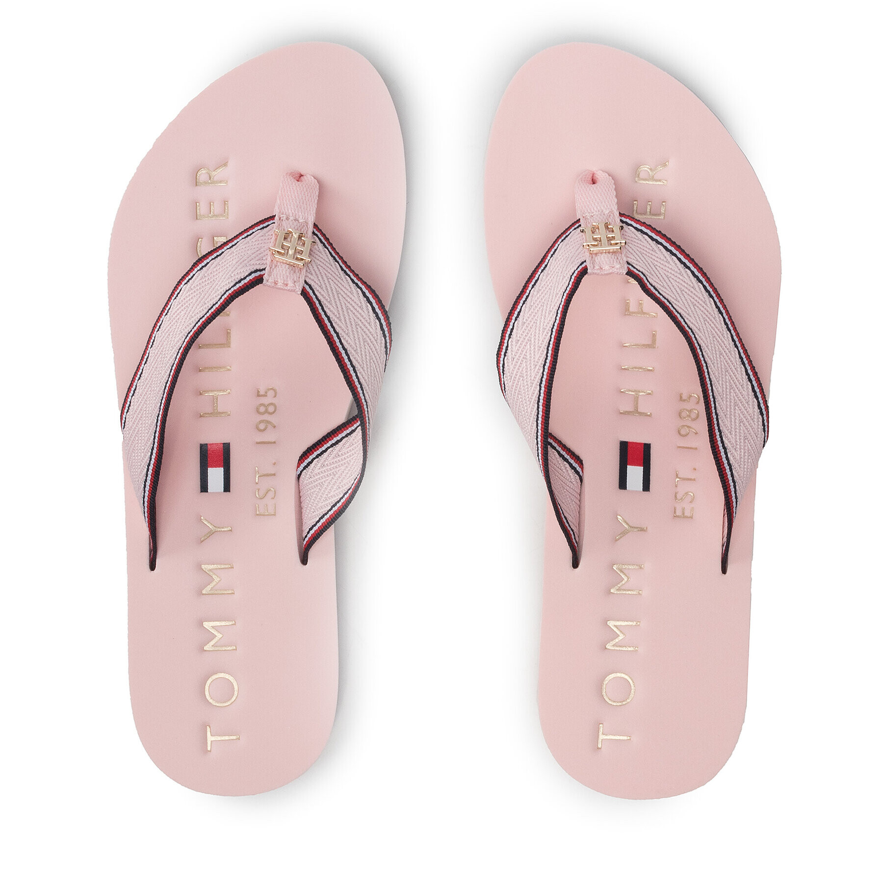 Tommy Hilfiger Джапанки Th Hardware Flat Beach Sandal FW0FW06421 Розов - Pepit.bg