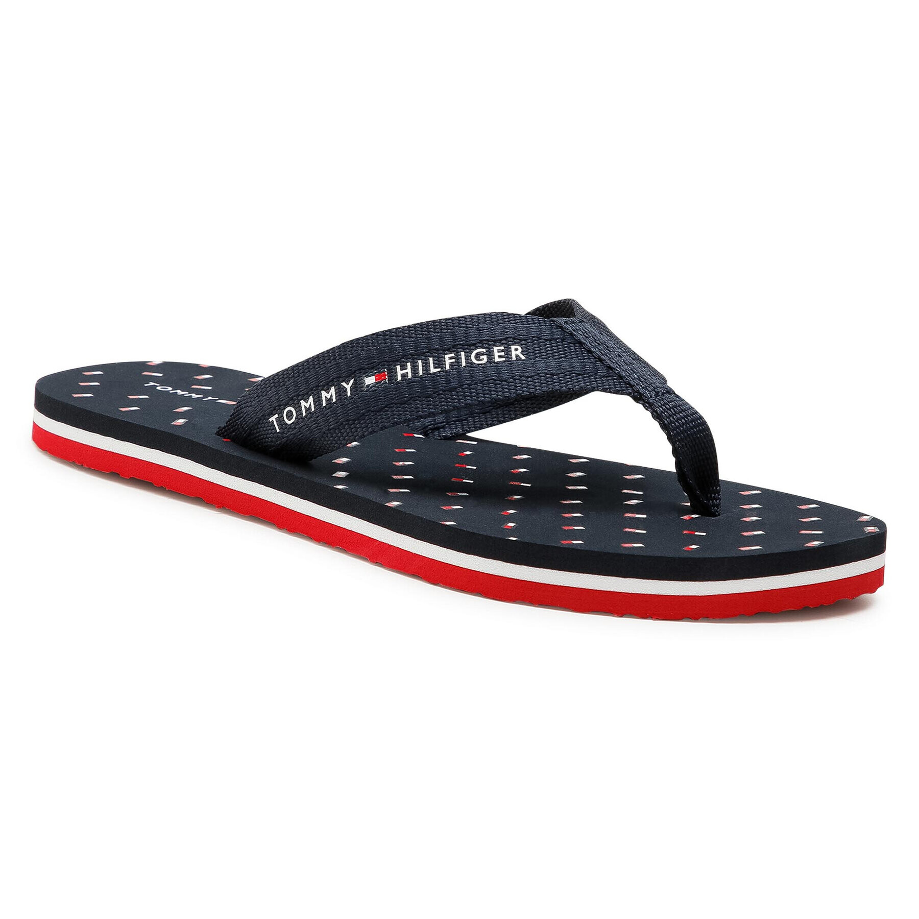 Tommy Hilfiger Джапанки Th Mini Flags Beach Sandal FW0FW05663 Тъмносин - Pepit.bg