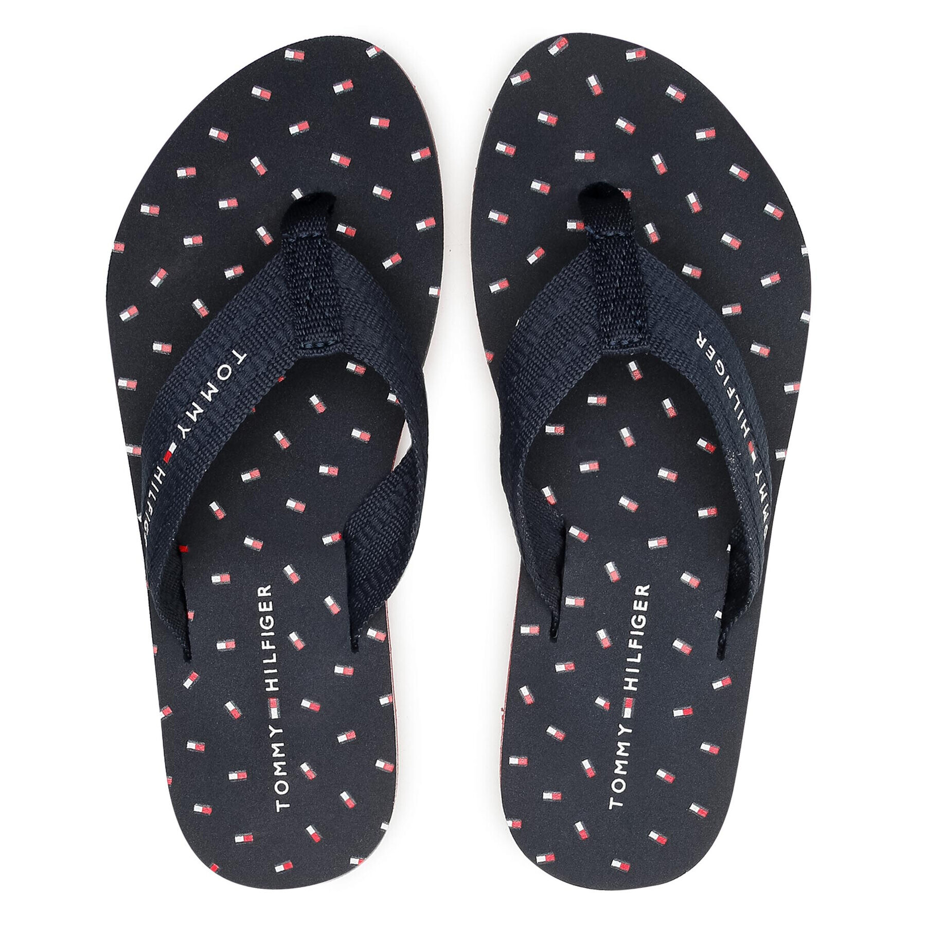 Tommy Hilfiger Джапанки Th Mini Flags Beach Sandal FW0FW05663 Тъмносин - Pepit.bg