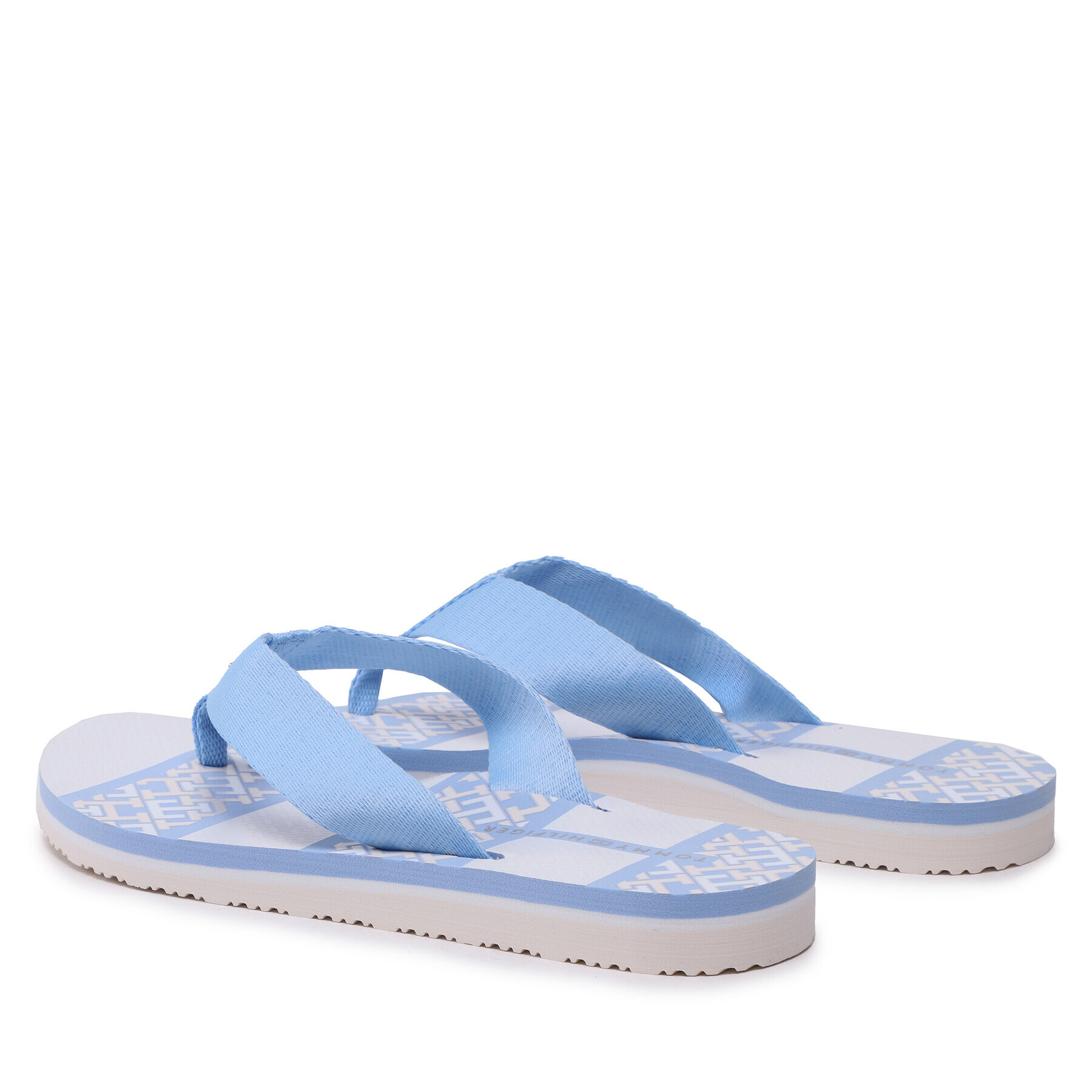Tommy Hilfiger Джапанки Th Monogram Essential Sandal FW0FW07162 Син - Pepit.bg