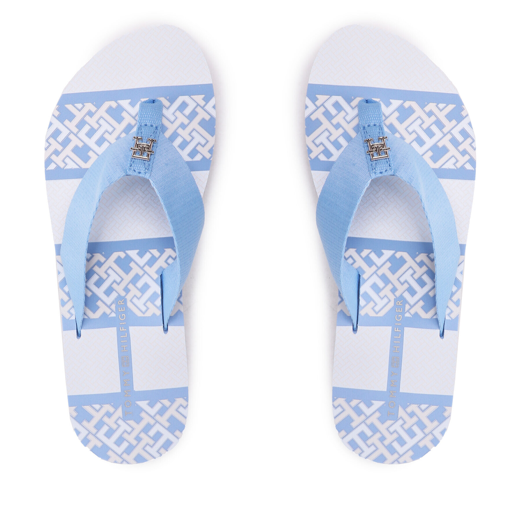 Tommy Hilfiger Джапанки Th Monogram Essential Sandal FW0FW07162 Син - Pepit.bg