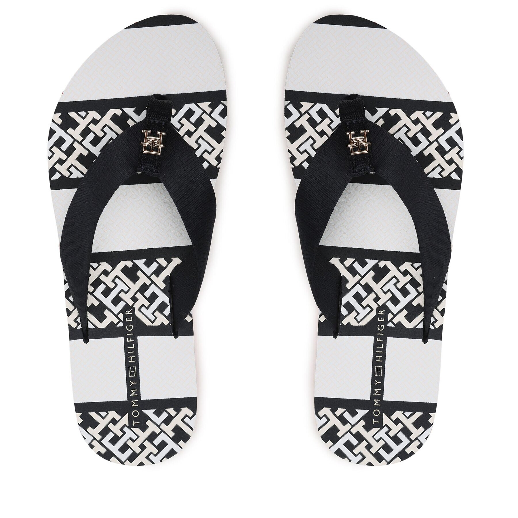 Tommy Hilfiger Джапанки Th Monogram Essential Sandal FW0FW07162 Тъмносин - Pepit.bg