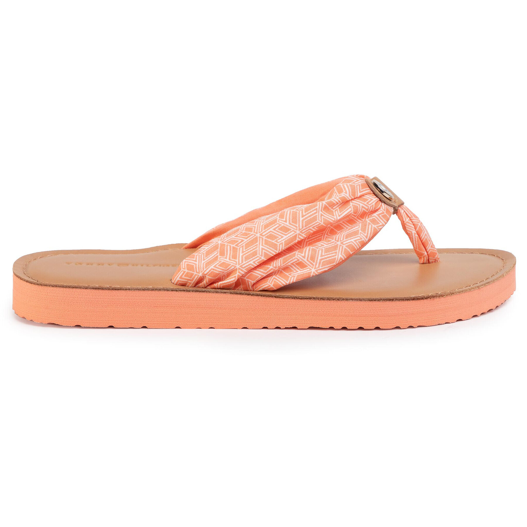 Tommy Hilfiger Джапанки Th Monogram Flat Beach Sandal FW0FW04808 Оранжев - Pepit.bg