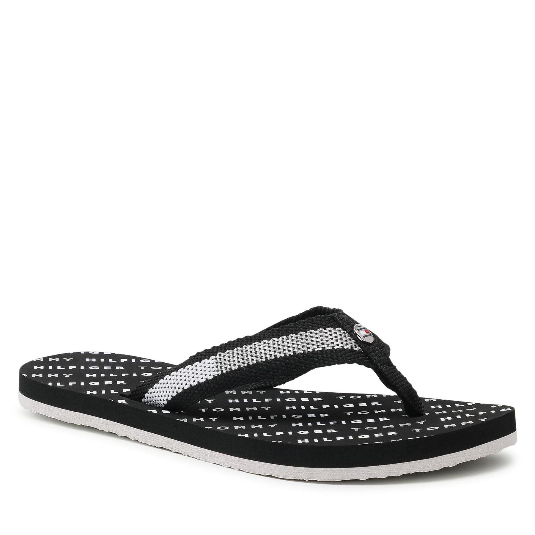 Tommy Hilfiger Джапанки Th Slide Flag Flip Flop FW0FW05820 Черен - Pepit.bg