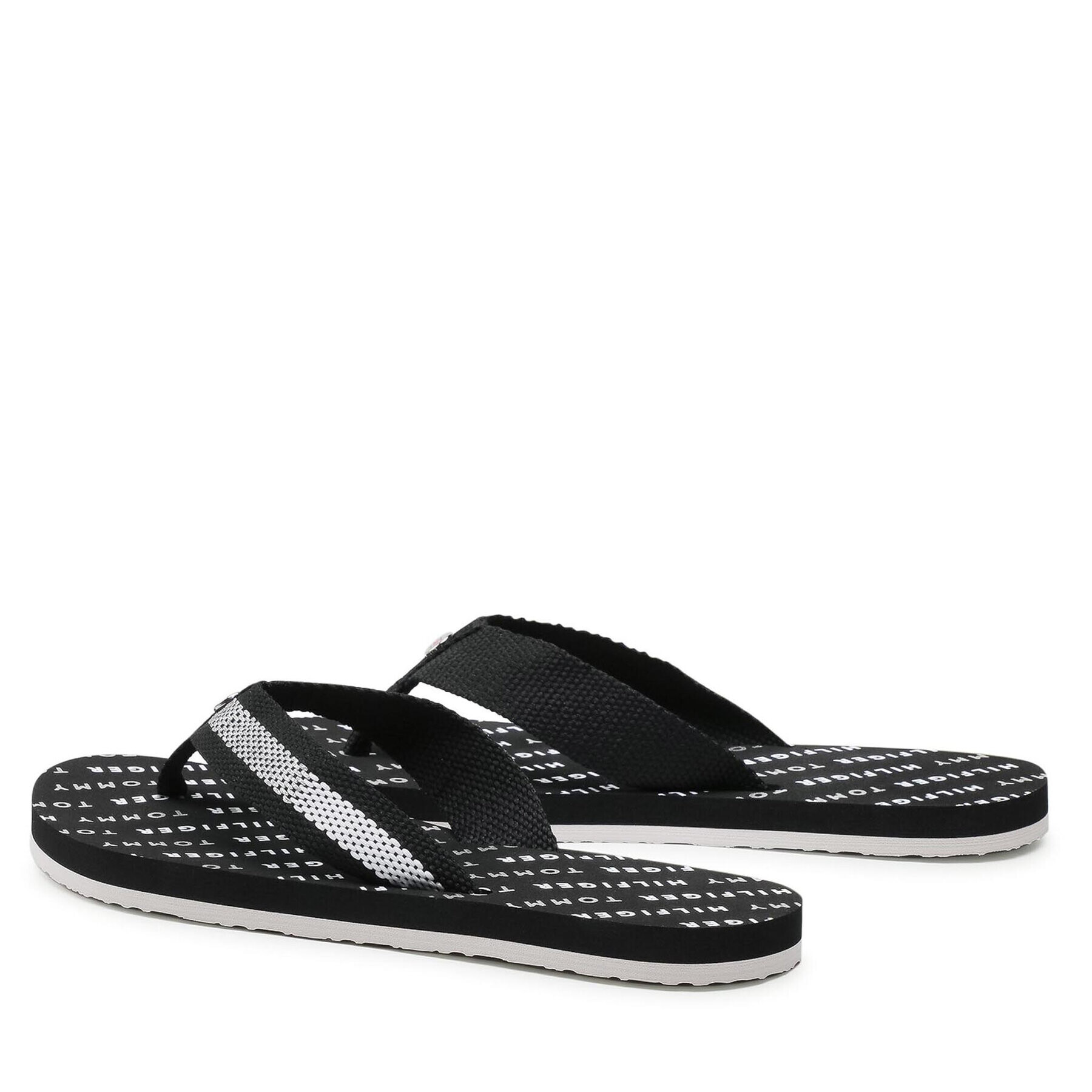 Tommy Hilfiger Джапанки Th Slide Flag Flip Flop FW0FW05820 Черен - Pepit.bg