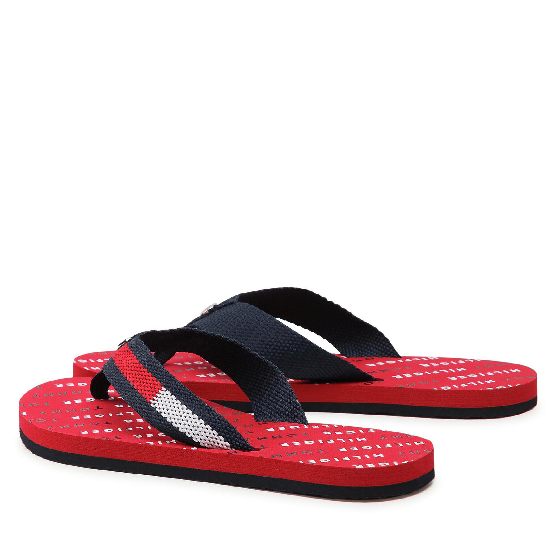 Tommy Hilfiger Джапанки Th Slide Flag Flip Flop FW0FW05820 Тъмносин - Pepit.bg