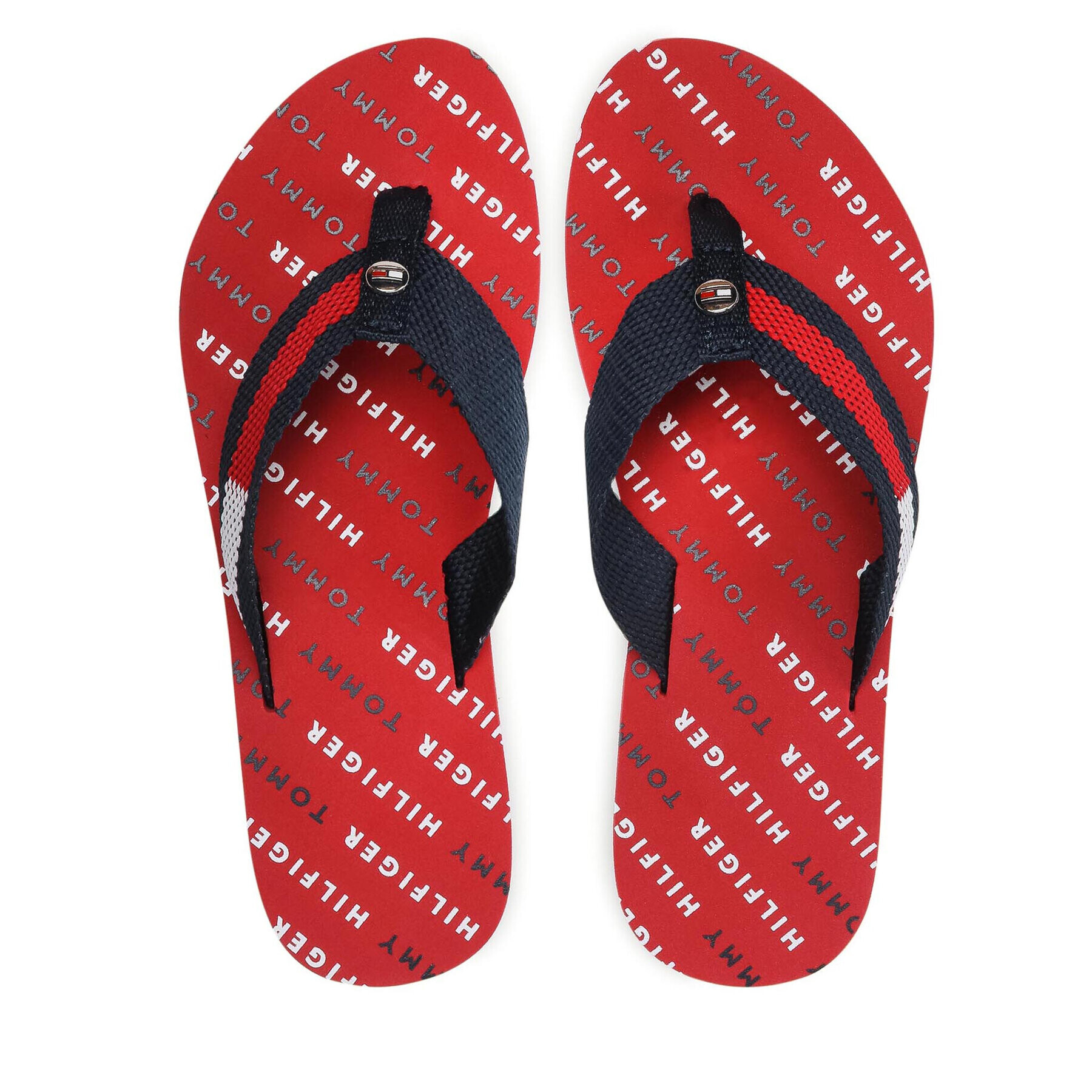 Tommy Hilfiger Джапанки Th Slide Flag Flip Flop FW0FW05820 Тъмносин - Pepit.bg