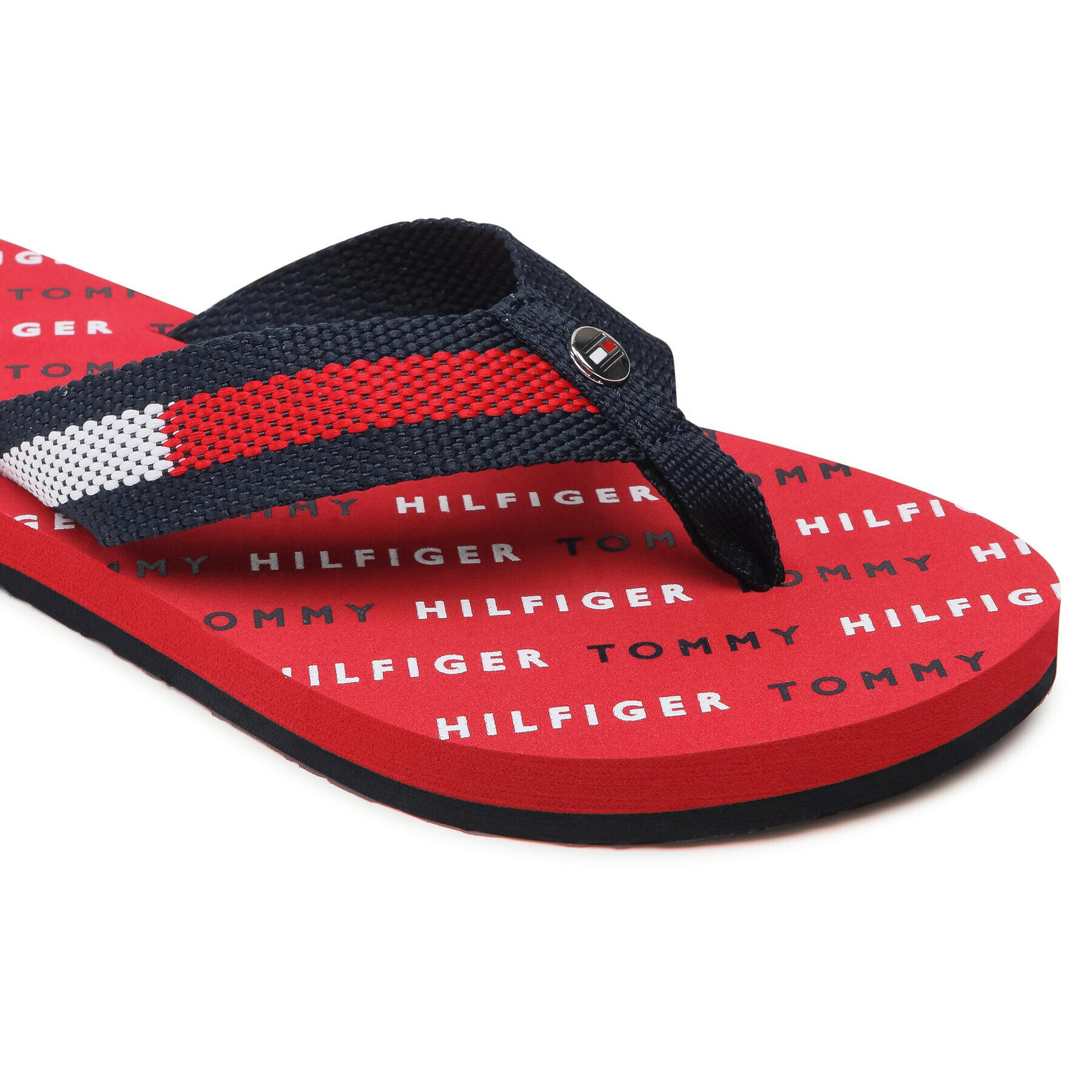 Tommy Hilfiger Джапанки Th Slide Flag Flip Flop FW0FW05820 Тъмносин - Pepit.bg