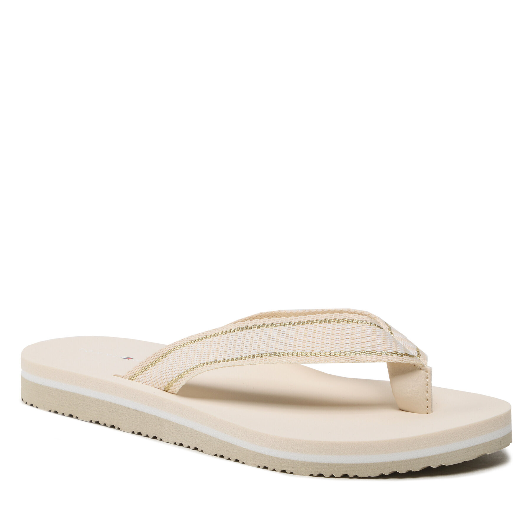 Tommy Hilfiger Джапанки Th Webbing Flip Flop FW0FW07262 Бежов - Pepit.bg