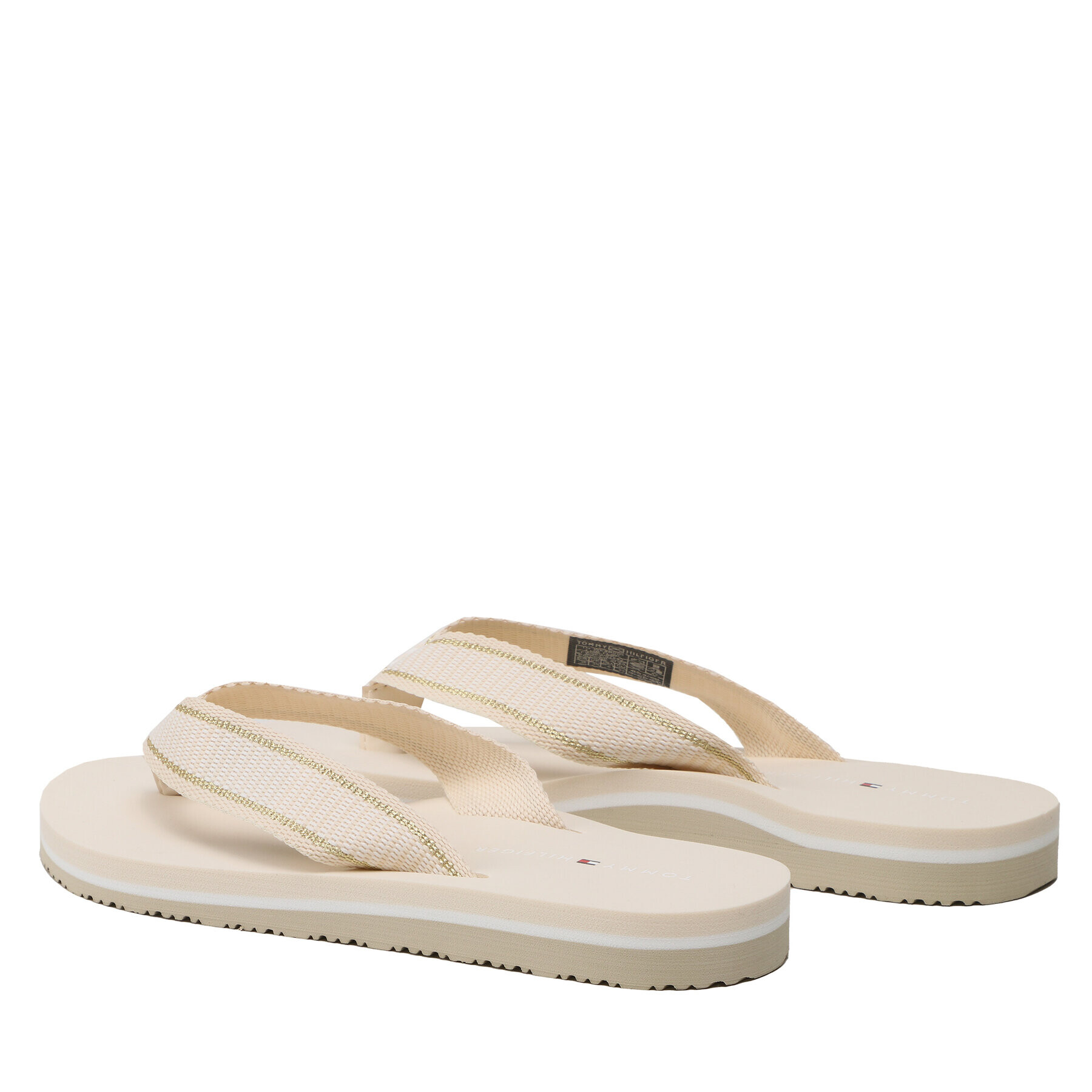 Tommy Hilfiger Джапанки Th Webbing Flip Flop FW0FW07262 Бежов - Pepit.bg