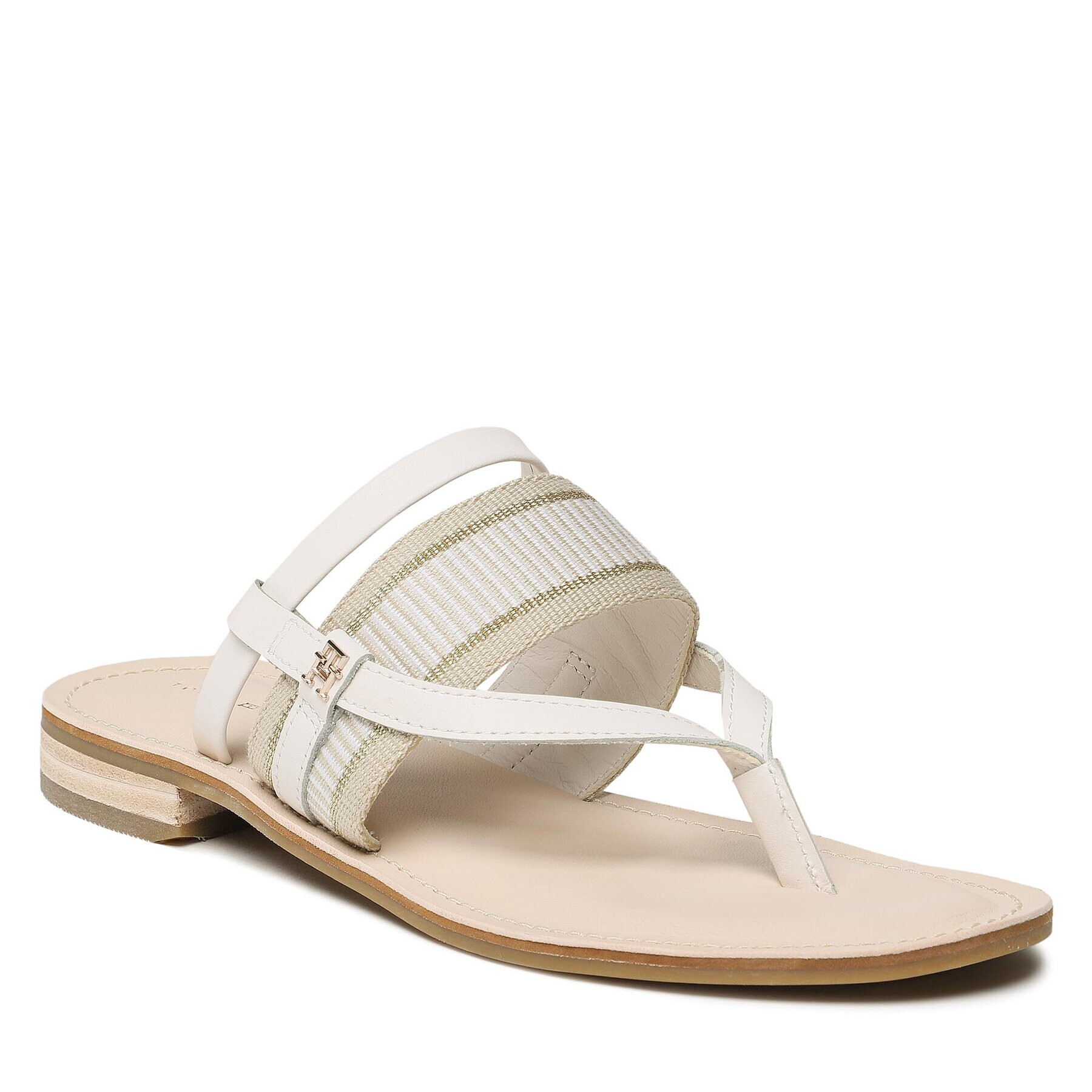 Tommy Hilfiger Джапанки Th Webbing Mule Sandal FW0FW07275 Бял - Pepit.bg