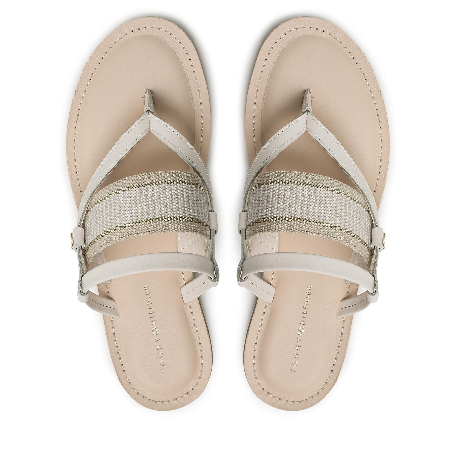 Tommy Hilfiger Джапанки Th Webbing Mule Sandal FW0FW07275 Бял - Pepit.bg