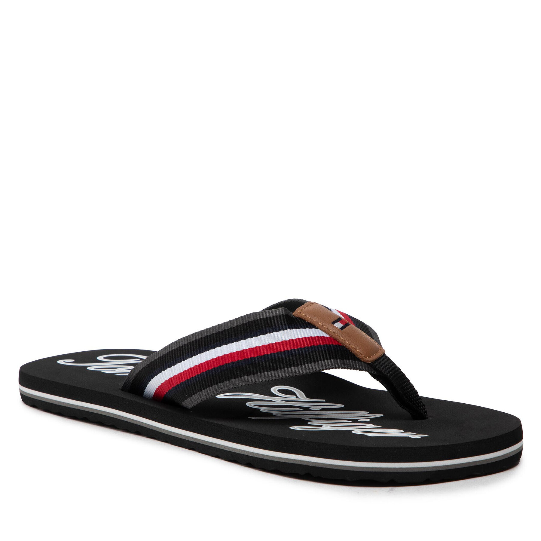 Tommy Hilfiger Джапанки Tommy Outline Beach Sandal FM0FM04306 Черен - Pepit.bg