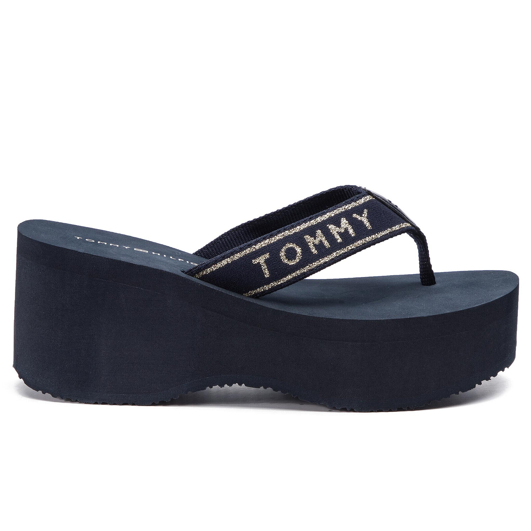 Tommy Hilfiger Джапанки Tommy Retro High Beach Sandal FW0FW03871 Тъмносин - Pepit.bg