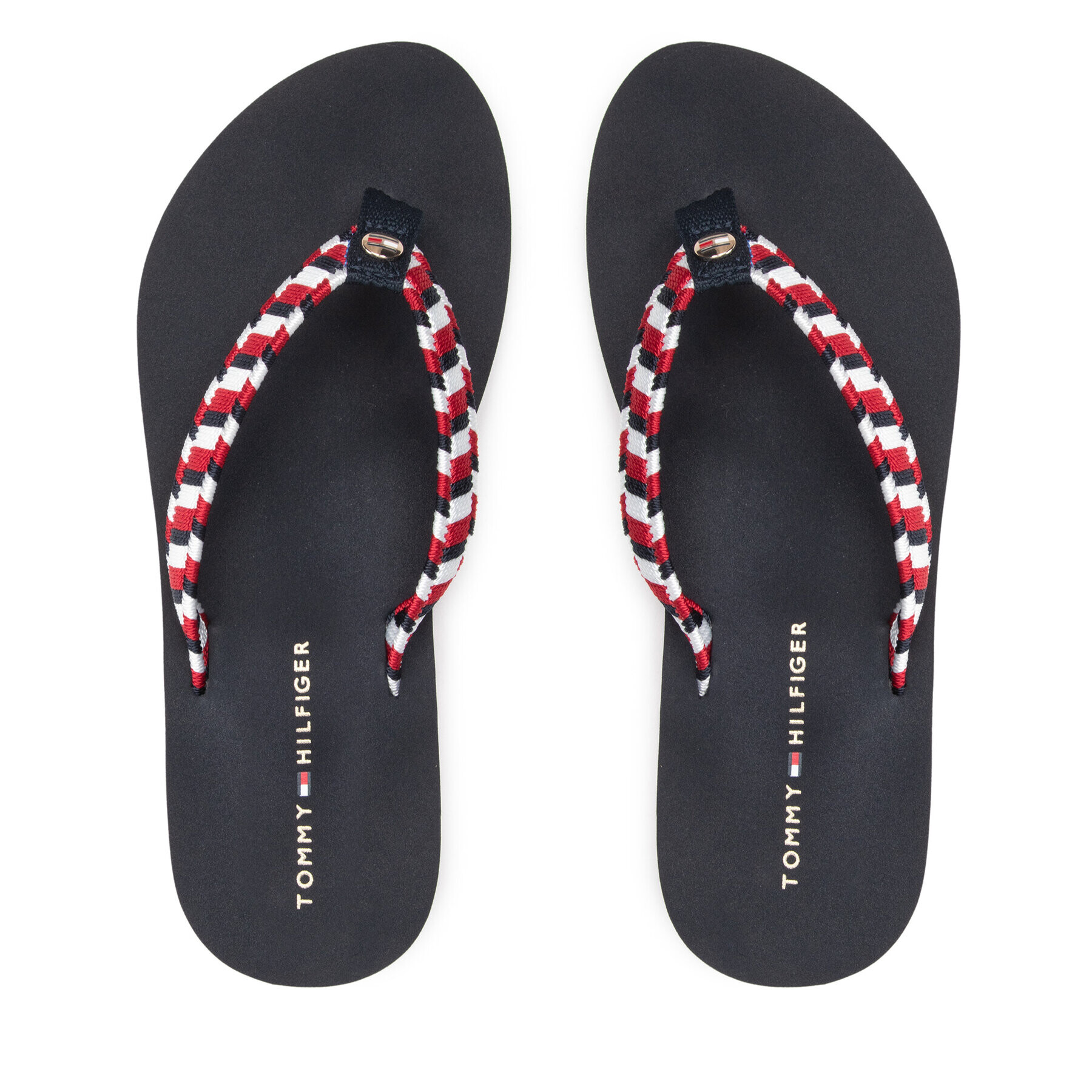 Tommy Hilfiger Джапанки Woven Webbing Flat Beach Sandal FW0FW06426 Цветен - Pepit.bg