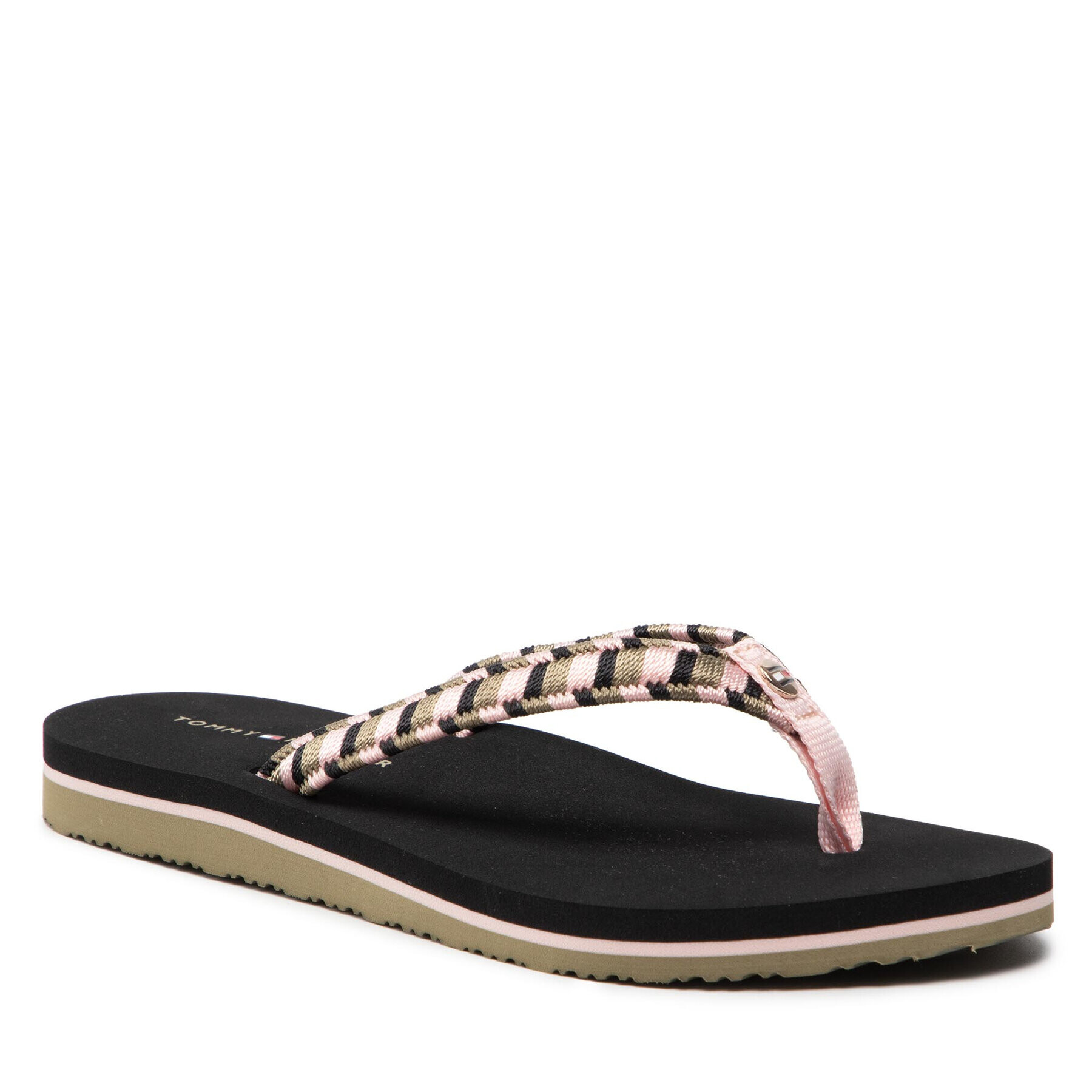 Tommy Hilfiger Джапанки Woven Webbing Flat Beach Sandal FW0FW06426 Розов - Pepit.bg