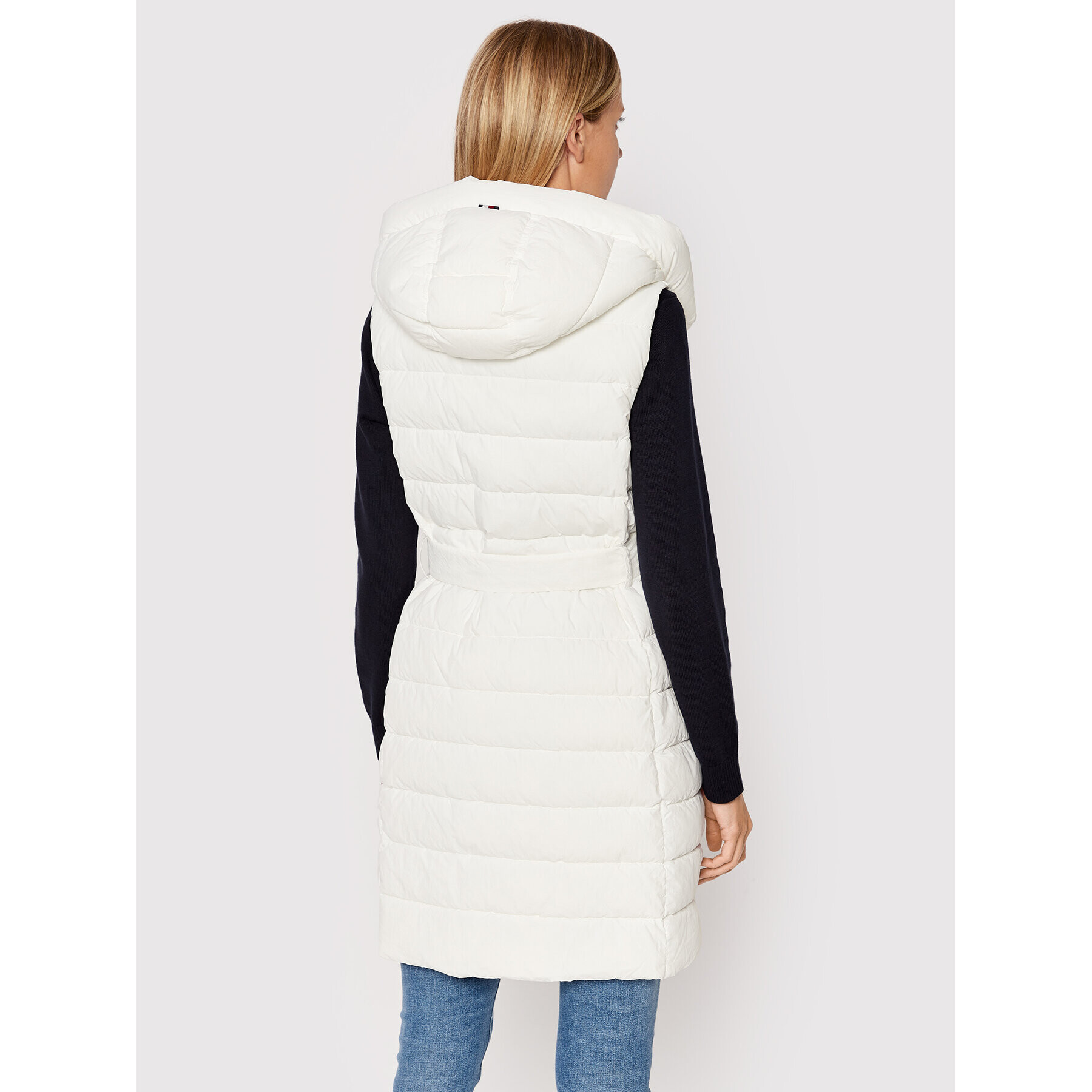 Tommy Hilfiger Елек Feminne WW0WW35098 Бял Regular Fit - Pepit.bg