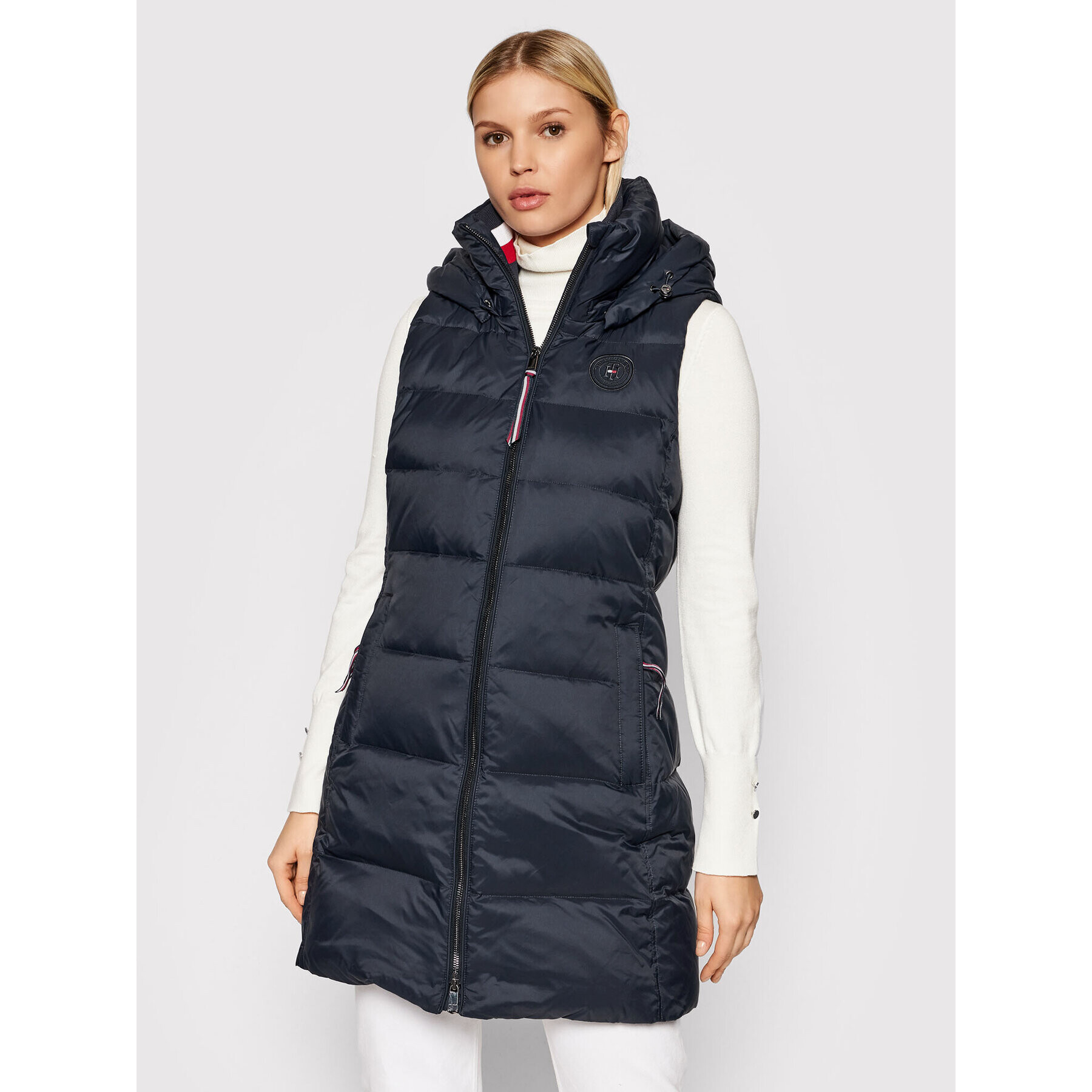 Tommy Hilfiger Елек Global Stripe WW0WW32158 Тъмносин Regular Fit - Pepit.bg