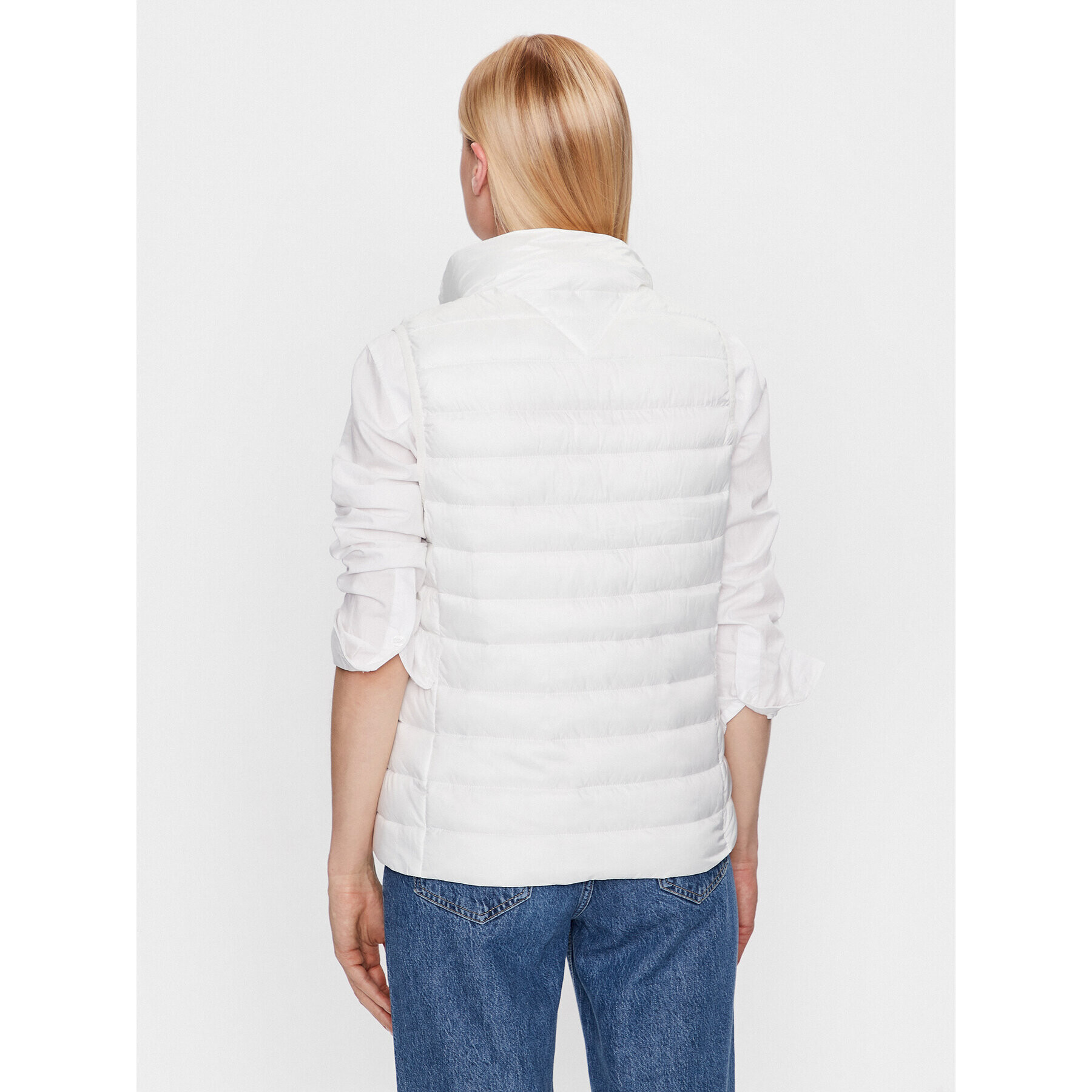Tommy Hilfiger Елек Global Stripe WW0WW40779 Бял Regular Fit - Pepit.bg