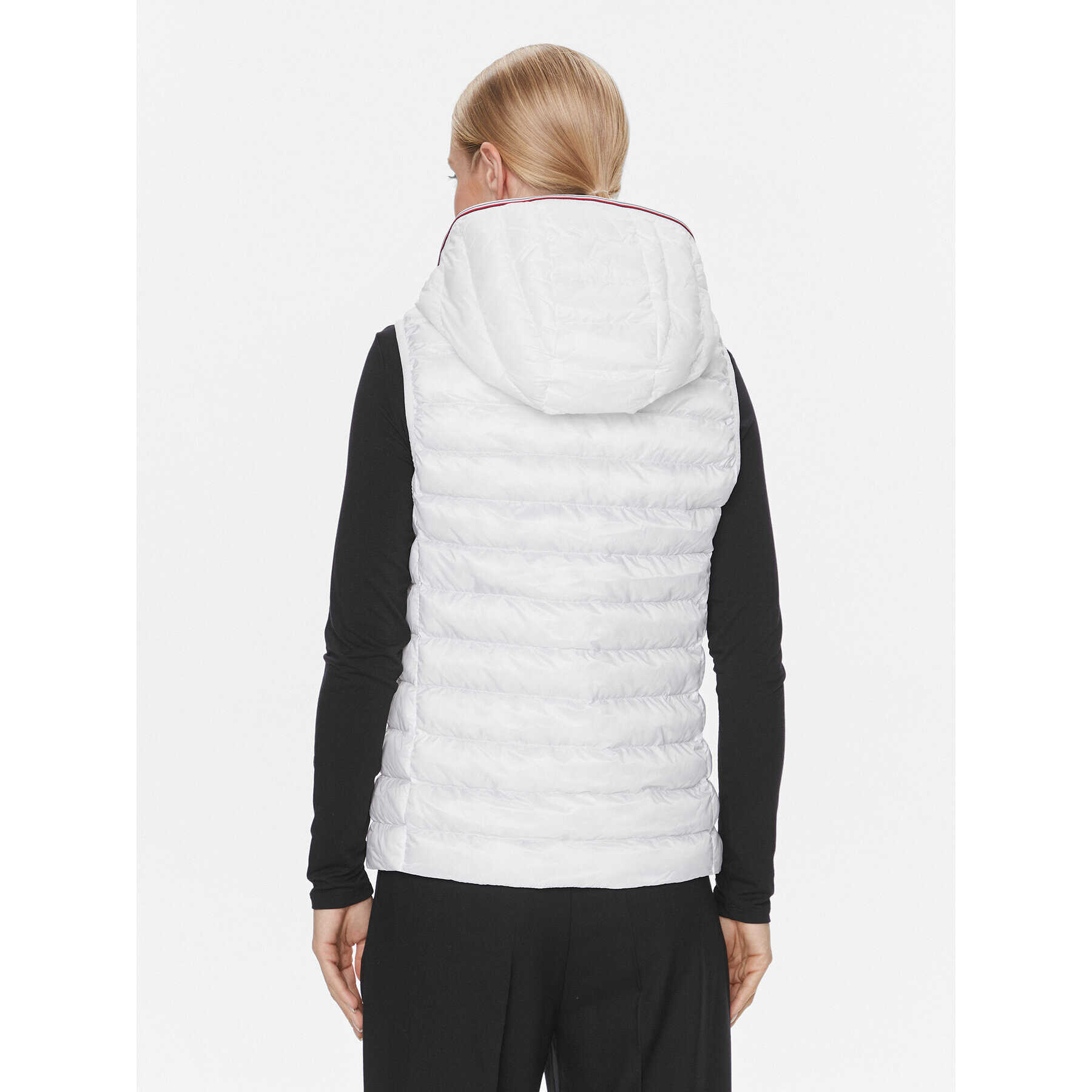 Tommy Hilfiger Елек Global Stripe WW0WW40779 Бял Regular Fit - Pepit.bg