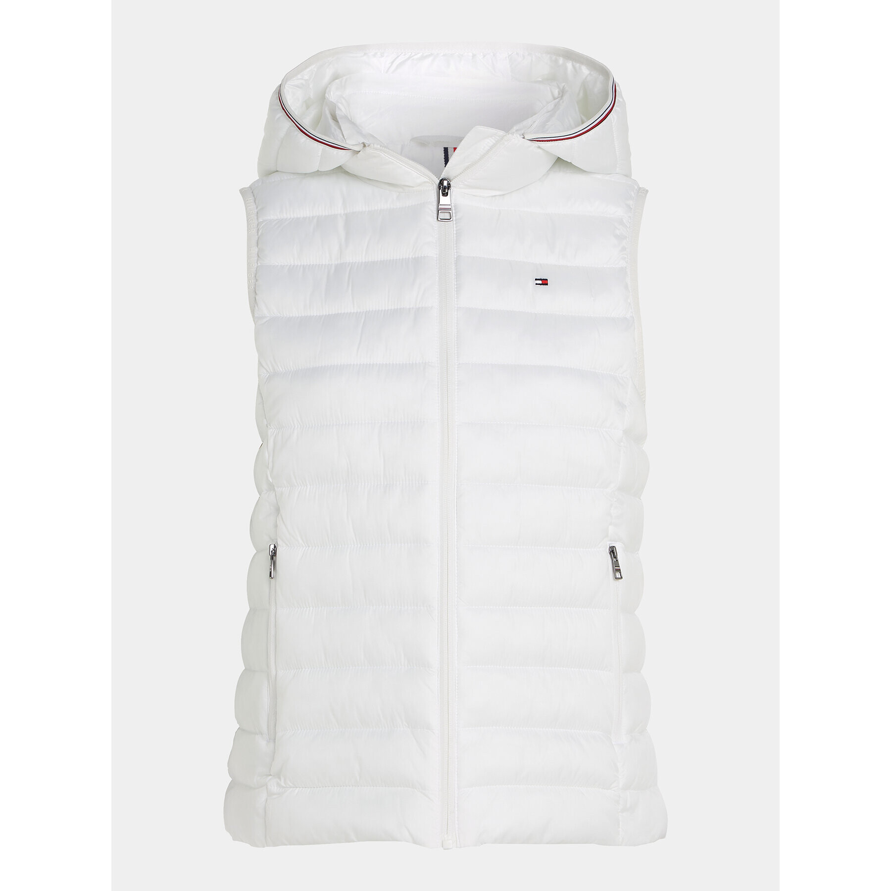 Tommy Hilfiger Елек Global Stripe WW0WW40779 Бял Regular Fit - Pepit.bg