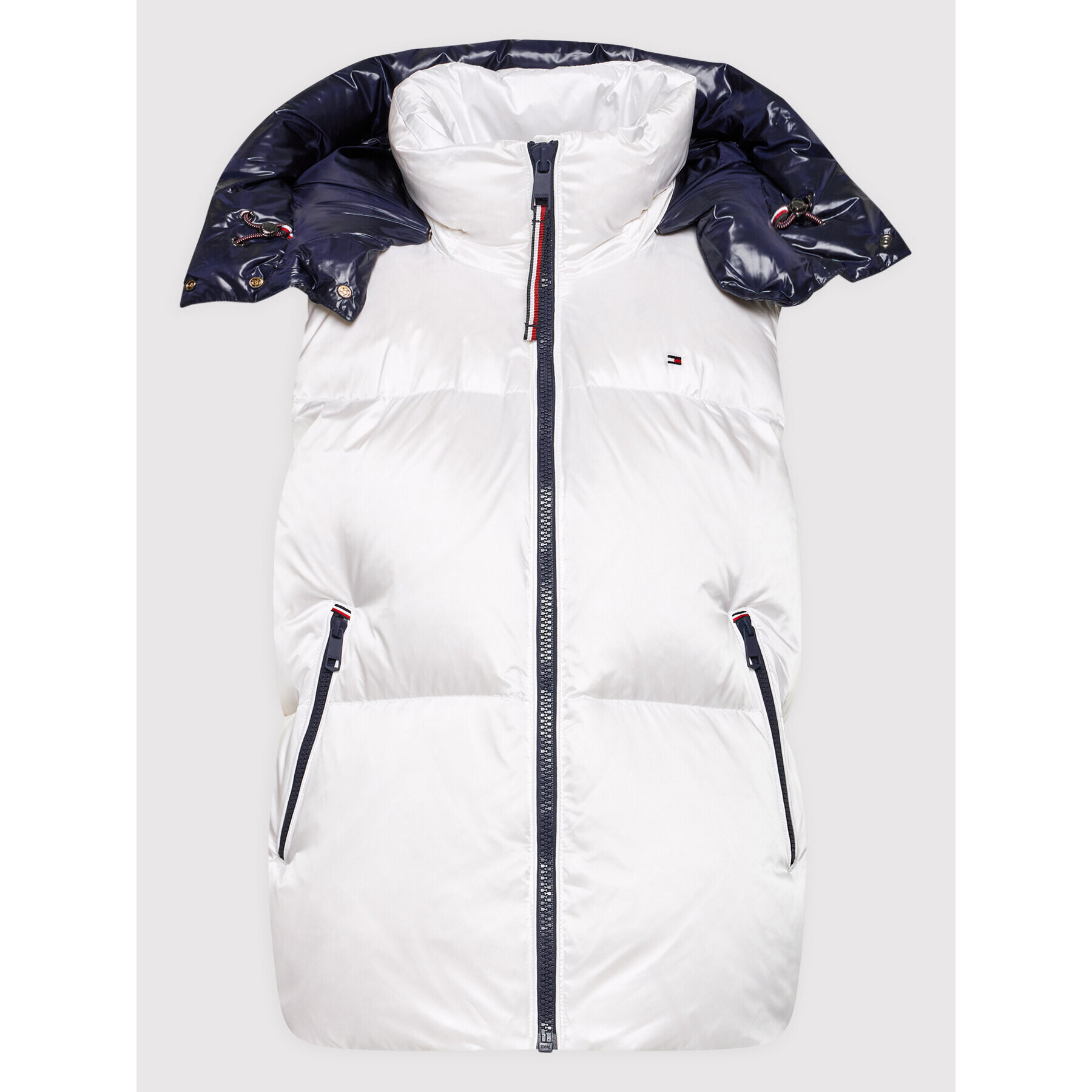 Tommy Hilfiger Елек Gloss Matte Logo WW0WW32565 Бял Regular Fit - Pepit.bg