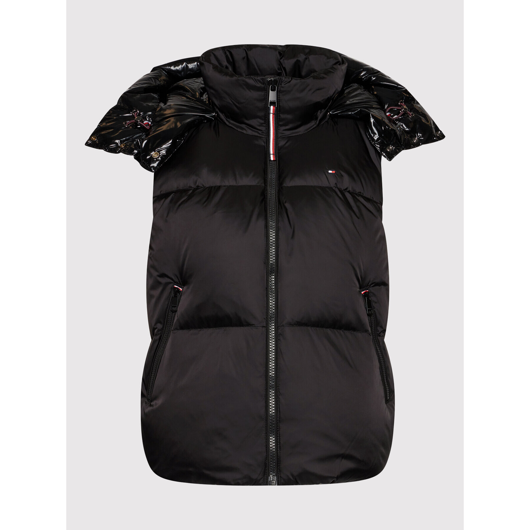 Tommy Hilfiger Елек Gloss Matte Logo WW0WW32565 Черен Regular Fit - Pepit.bg