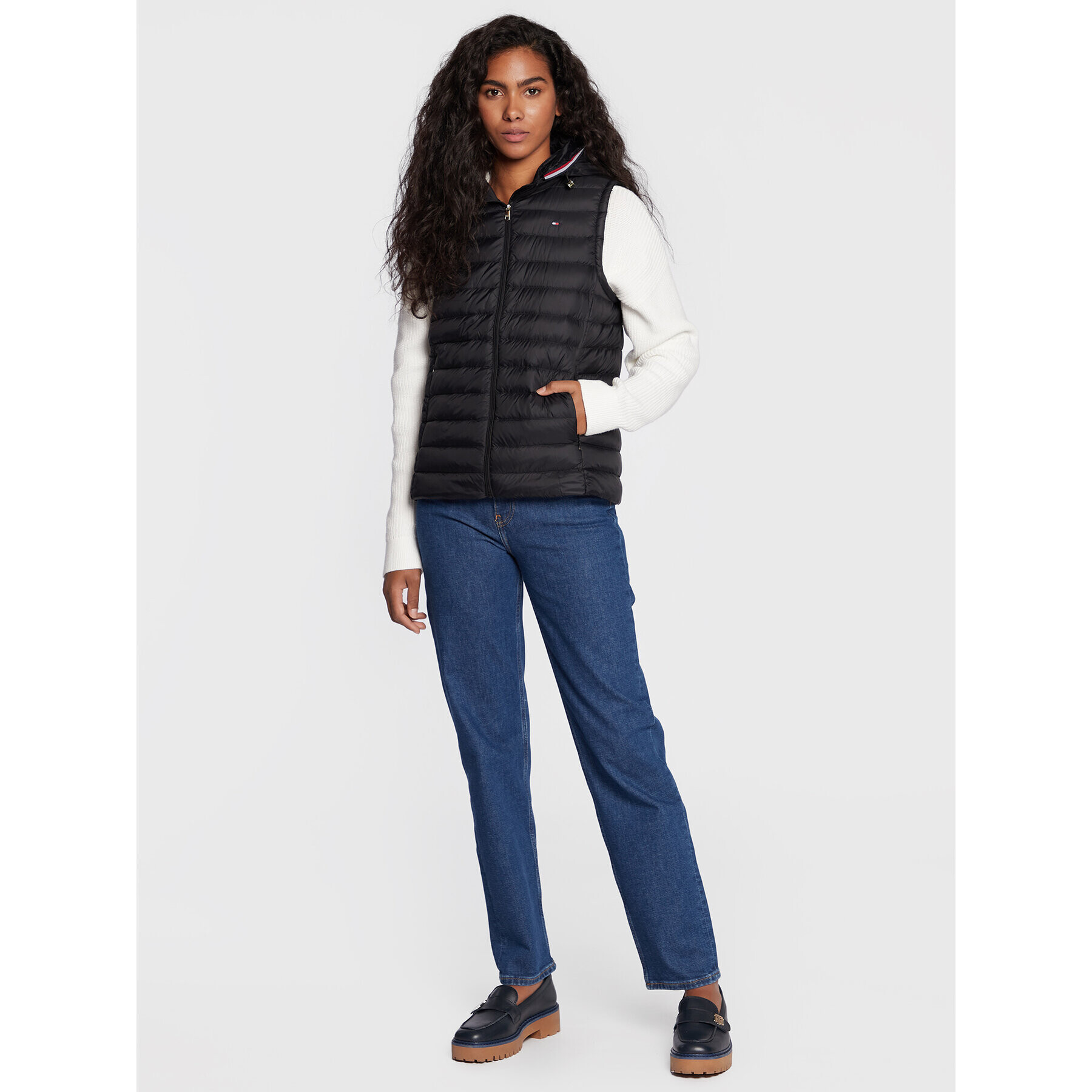 Tommy Hilfiger Елек Heritage WW0WW34301 Черен Regular Fit - Pepit.bg