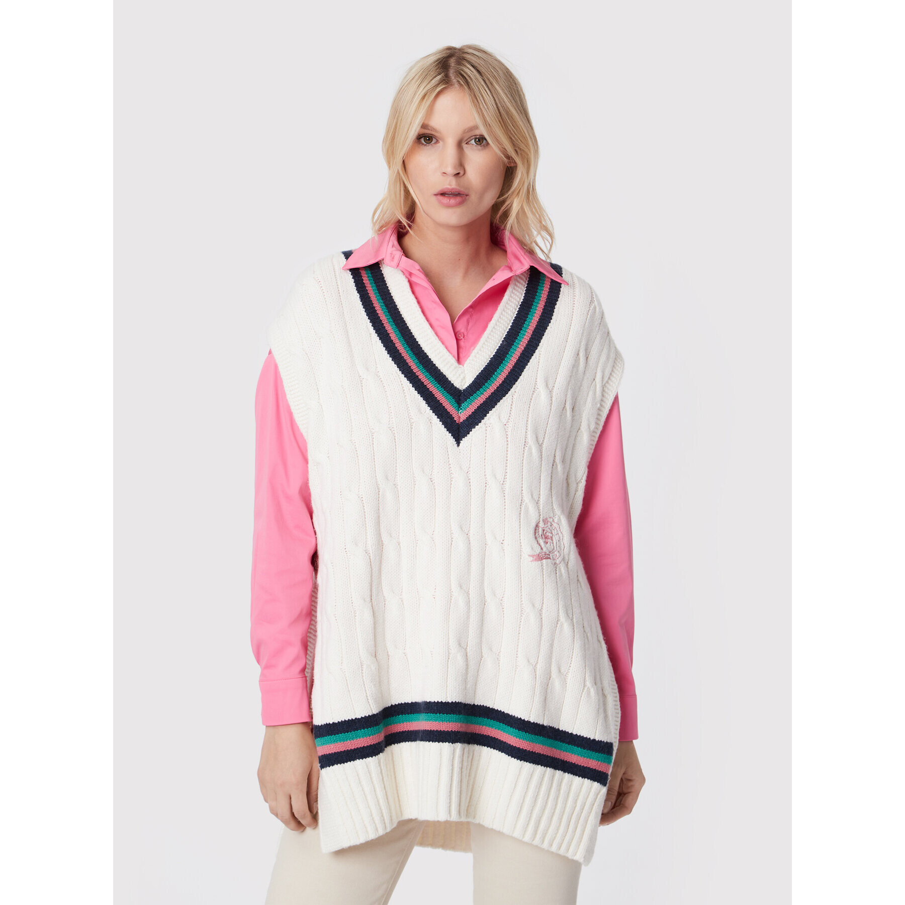 Tommy Hilfiger Елек ICONS WW0WW35429 Бежов Oversize - Pepit.bg