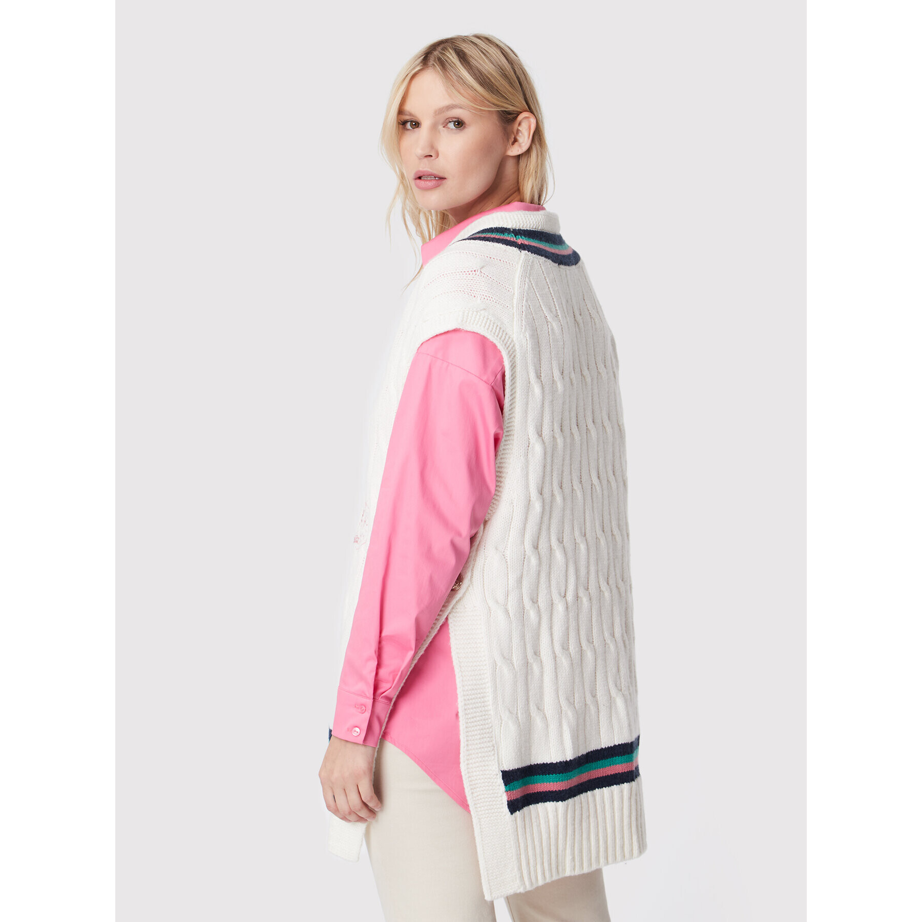 Tommy Hilfiger Елек ICONS WW0WW35429 Бежов Oversize - Pepit.bg