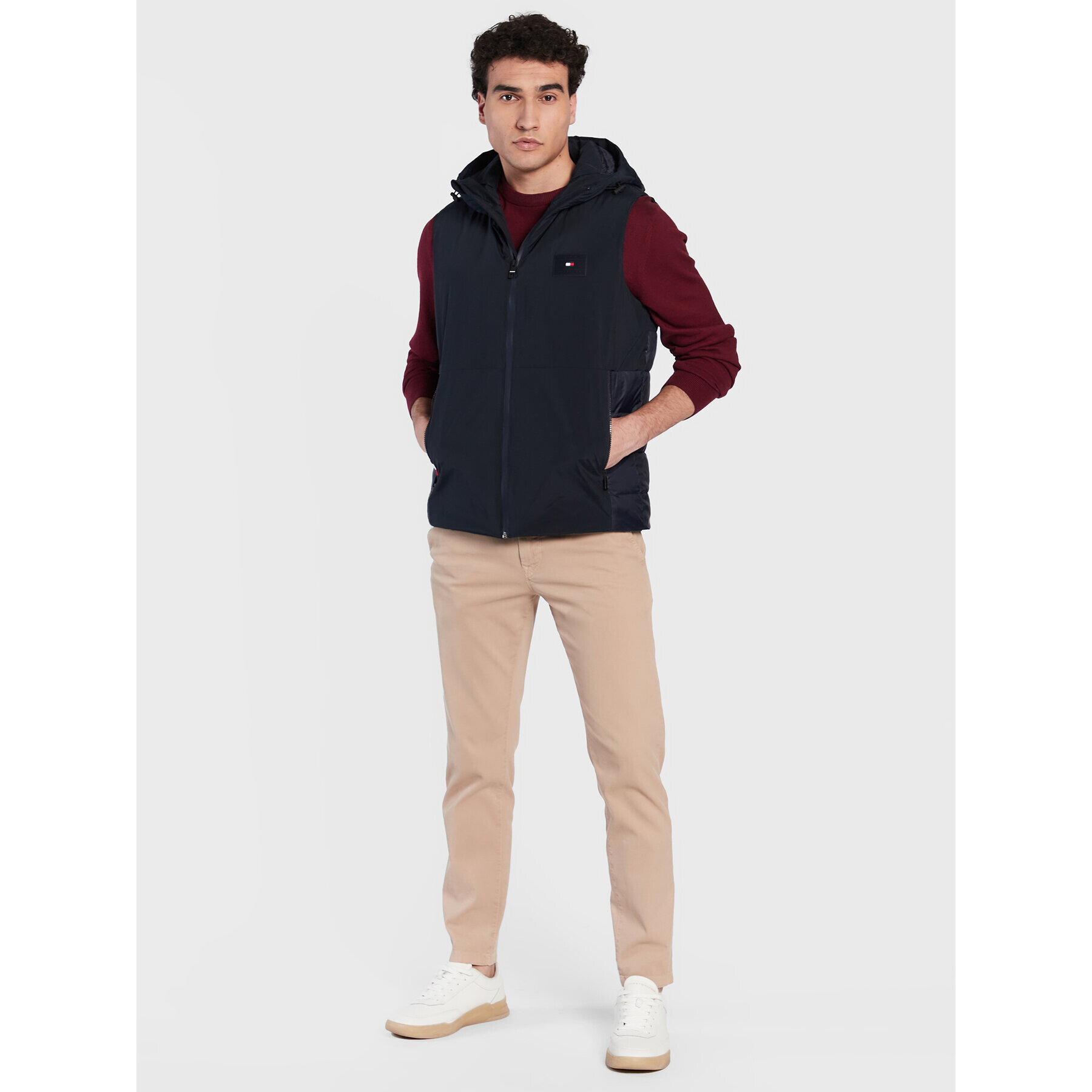 Tommy Hilfiger Елек Mix Media MW0MW29004 Тъмносин Regular Fit - Pepit.bg