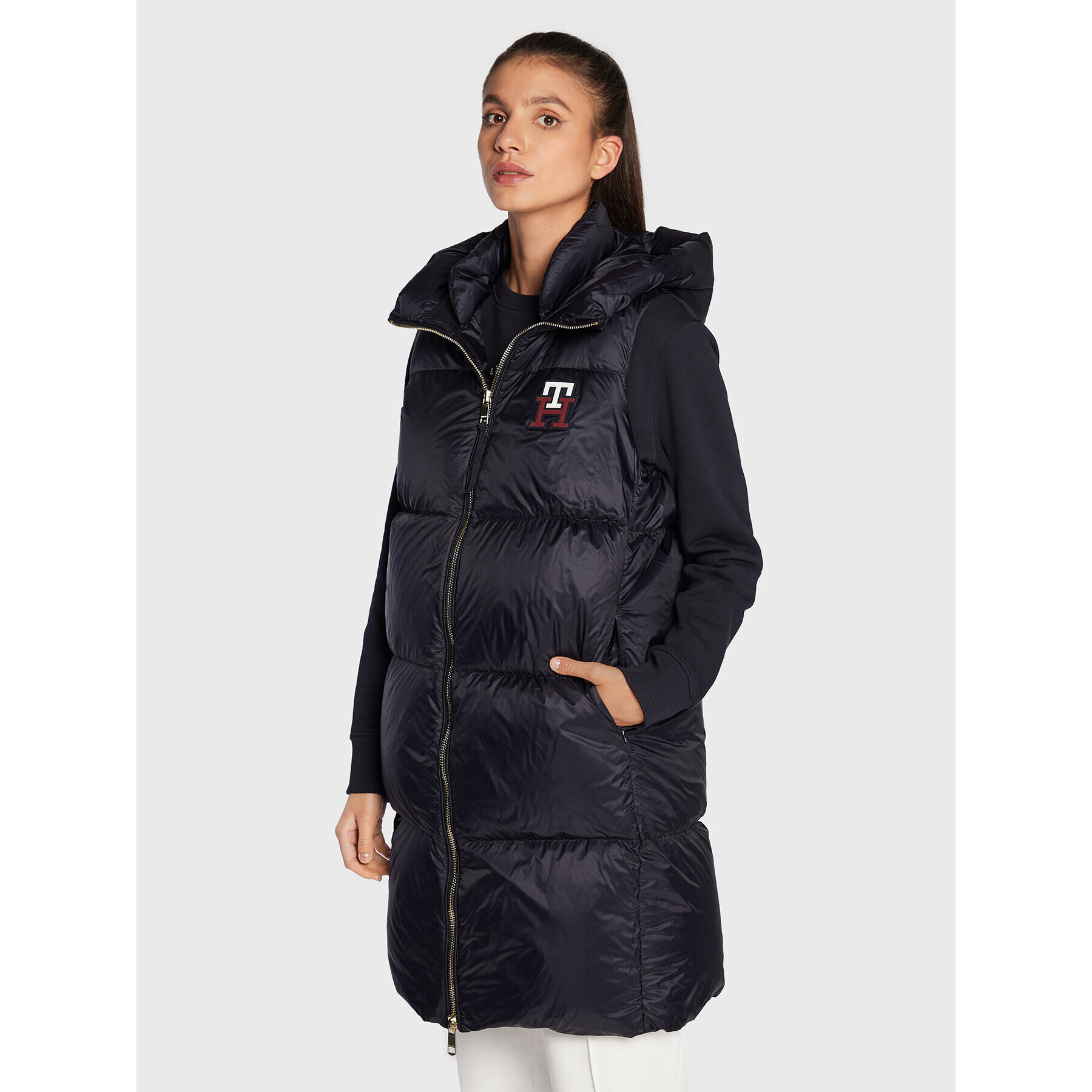 Tommy Hilfiger Елек Monogram WW0WW37480 Тъмносин Regular Fit - Pepit.bg