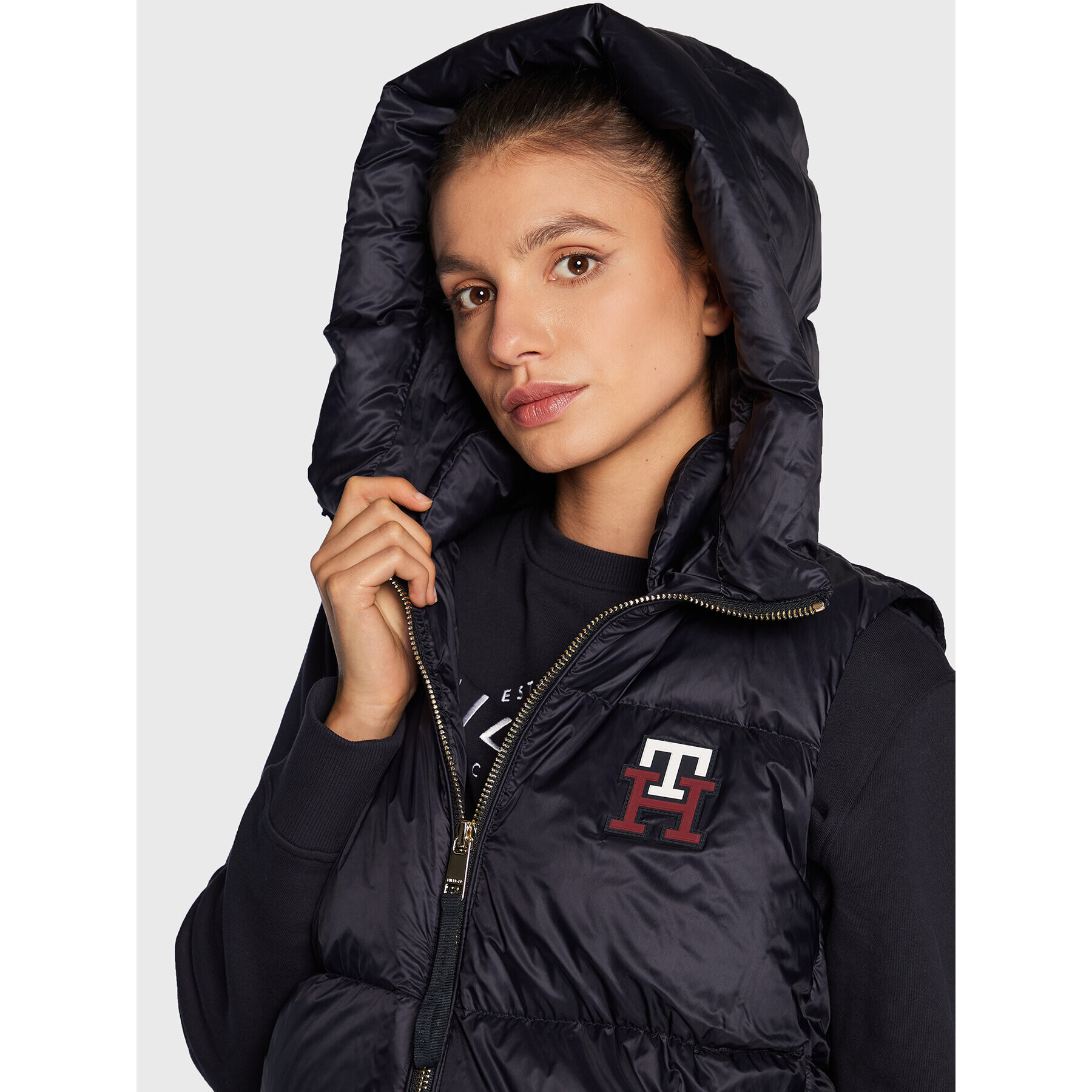 Tommy Hilfiger Елек Monogram WW0WW37480 Тъмносин Regular Fit - Pepit.bg