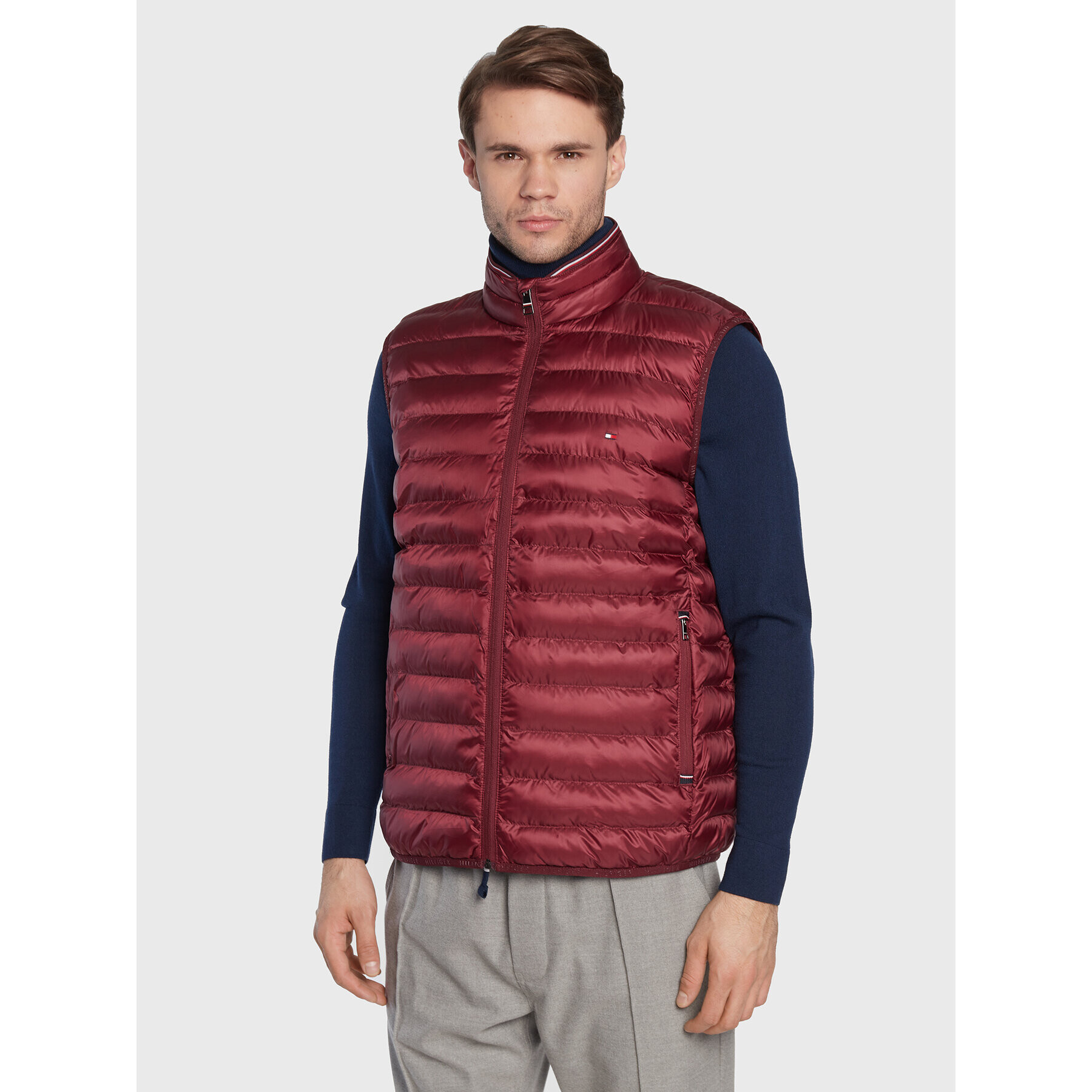 Tommy Hilfiger Елек MW0MW18762 Червен Regular Fit - Pepit.bg