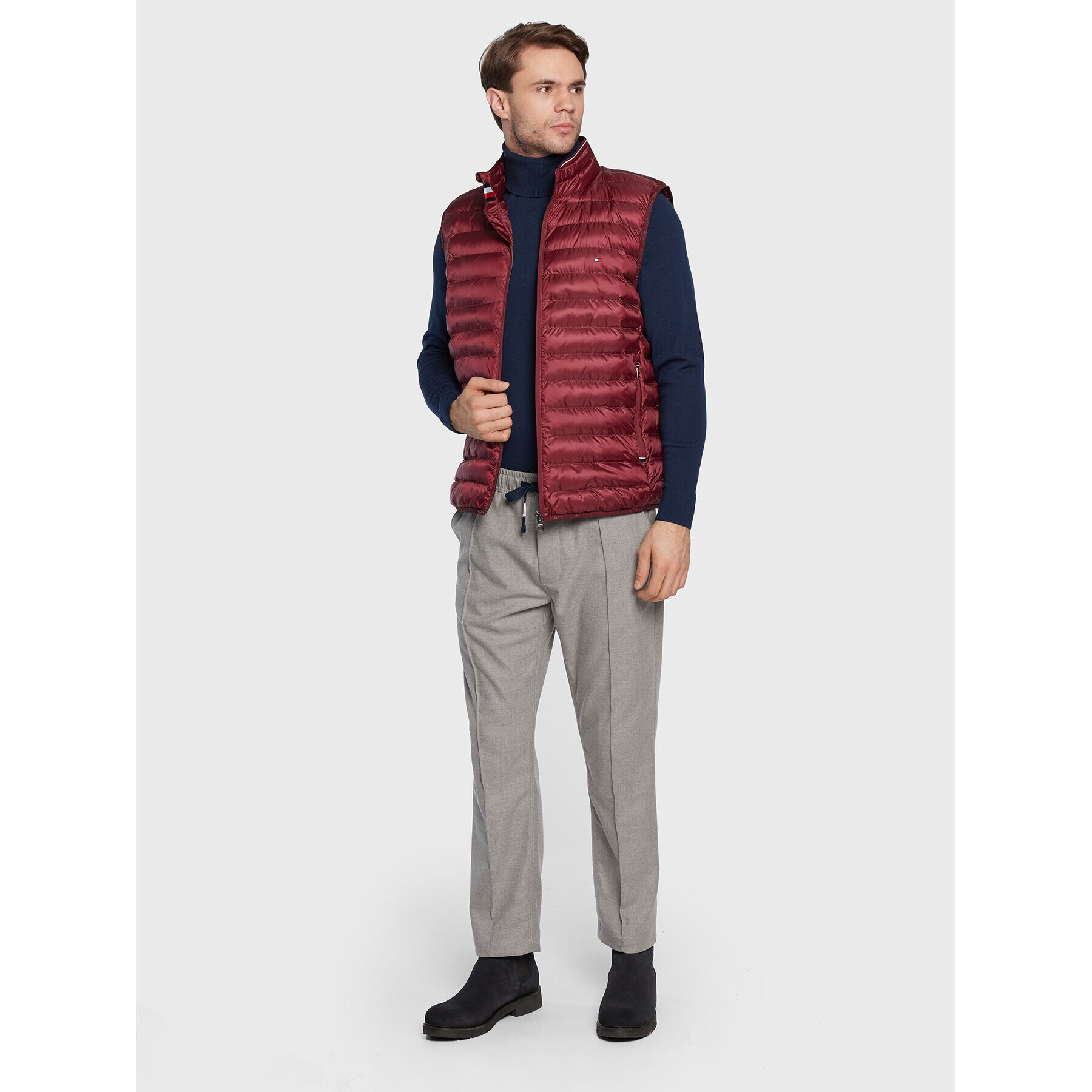 Tommy Hilfiger Елек MW0MW18762 Червен Regular Fit - Pepit.bg