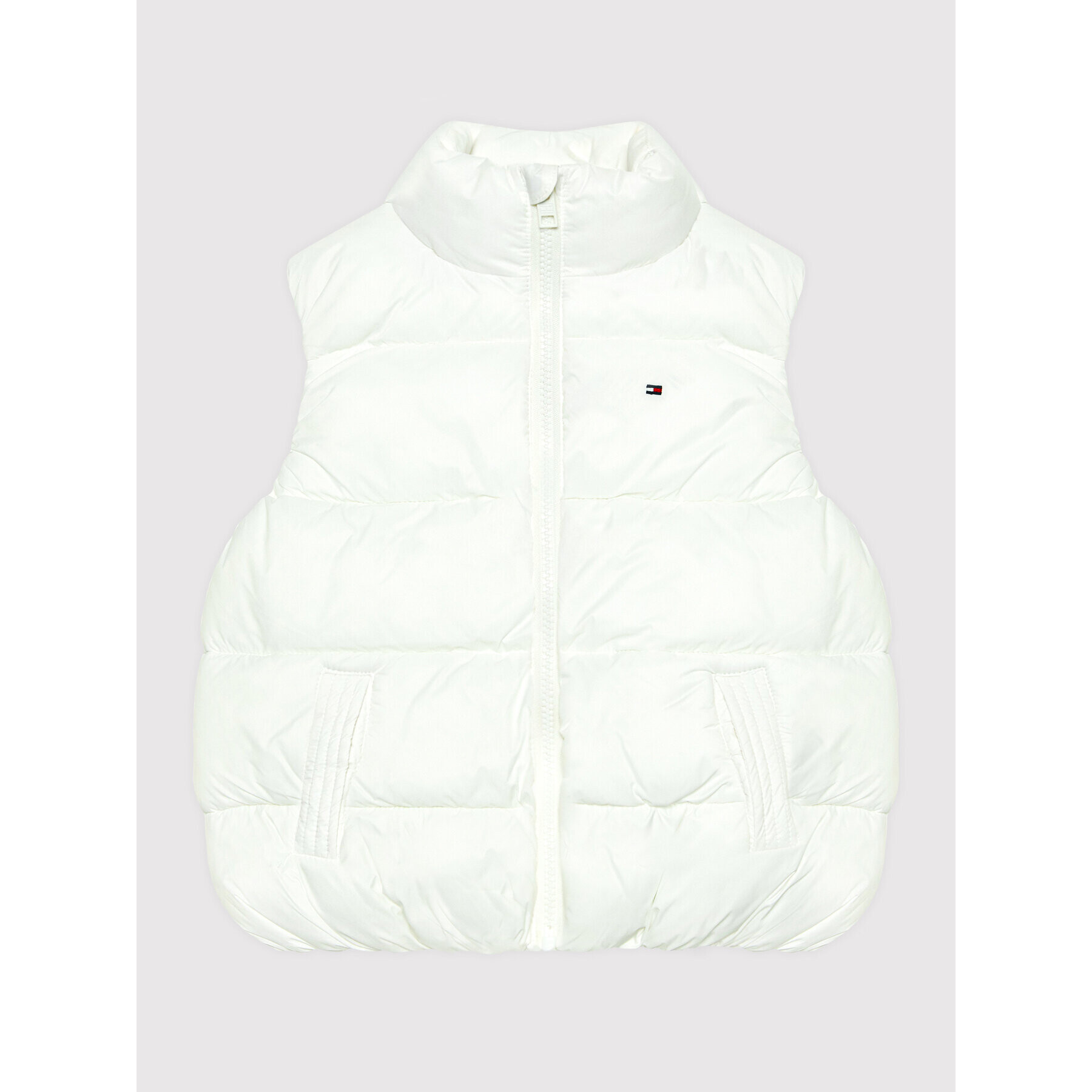 Tommy Hilfiger Елек Puffer Vest KG0KG06280 D Бял Regular Fit - Pepit.bg