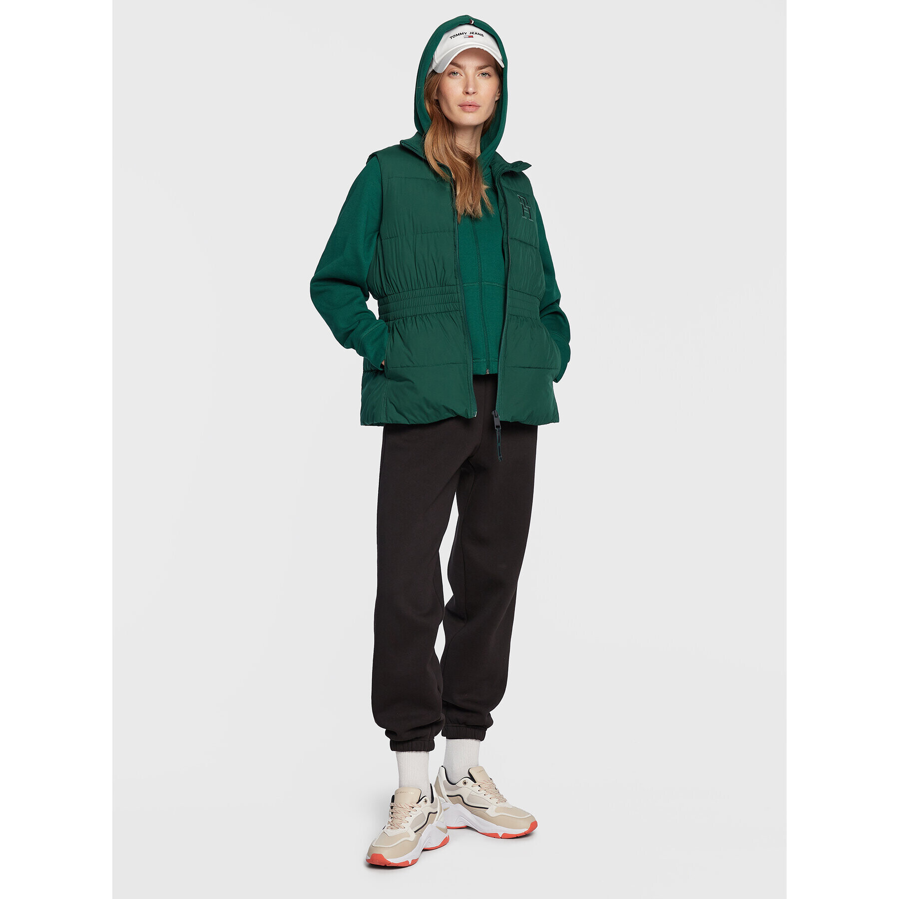 Tommy Hilfiger Елек S10S101586 Зелен Regular Fit - Pepit.bg