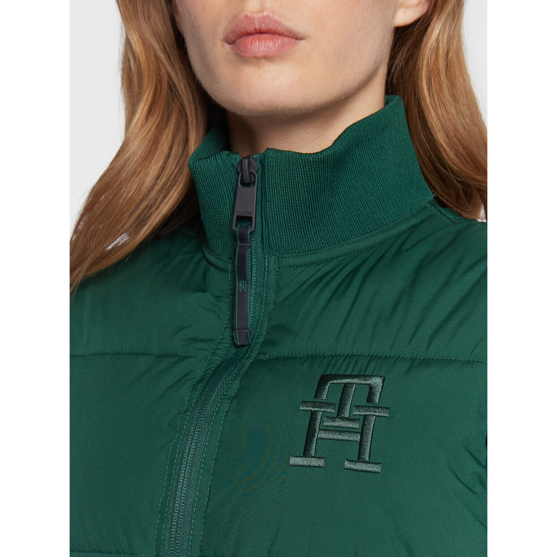 Tommy Hilfiger Елек S10S101586 Зелен Regular Fit - Pepit.bg