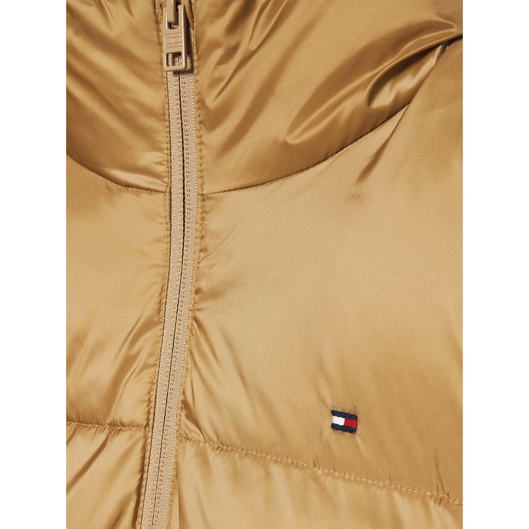 Tommy Hilfiger Елек Shiny KG0KG06917 Жълт Regular Fit - Pepit.bg